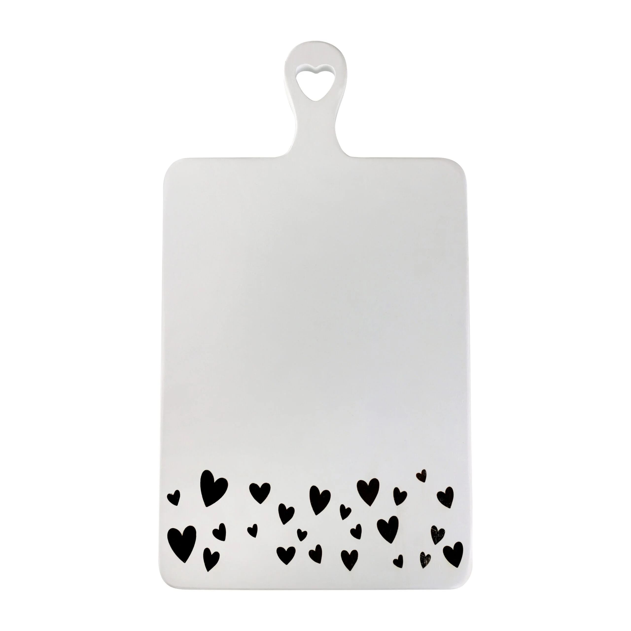 Engraved Heart Wooden Chopping Board-White Large - Image 3