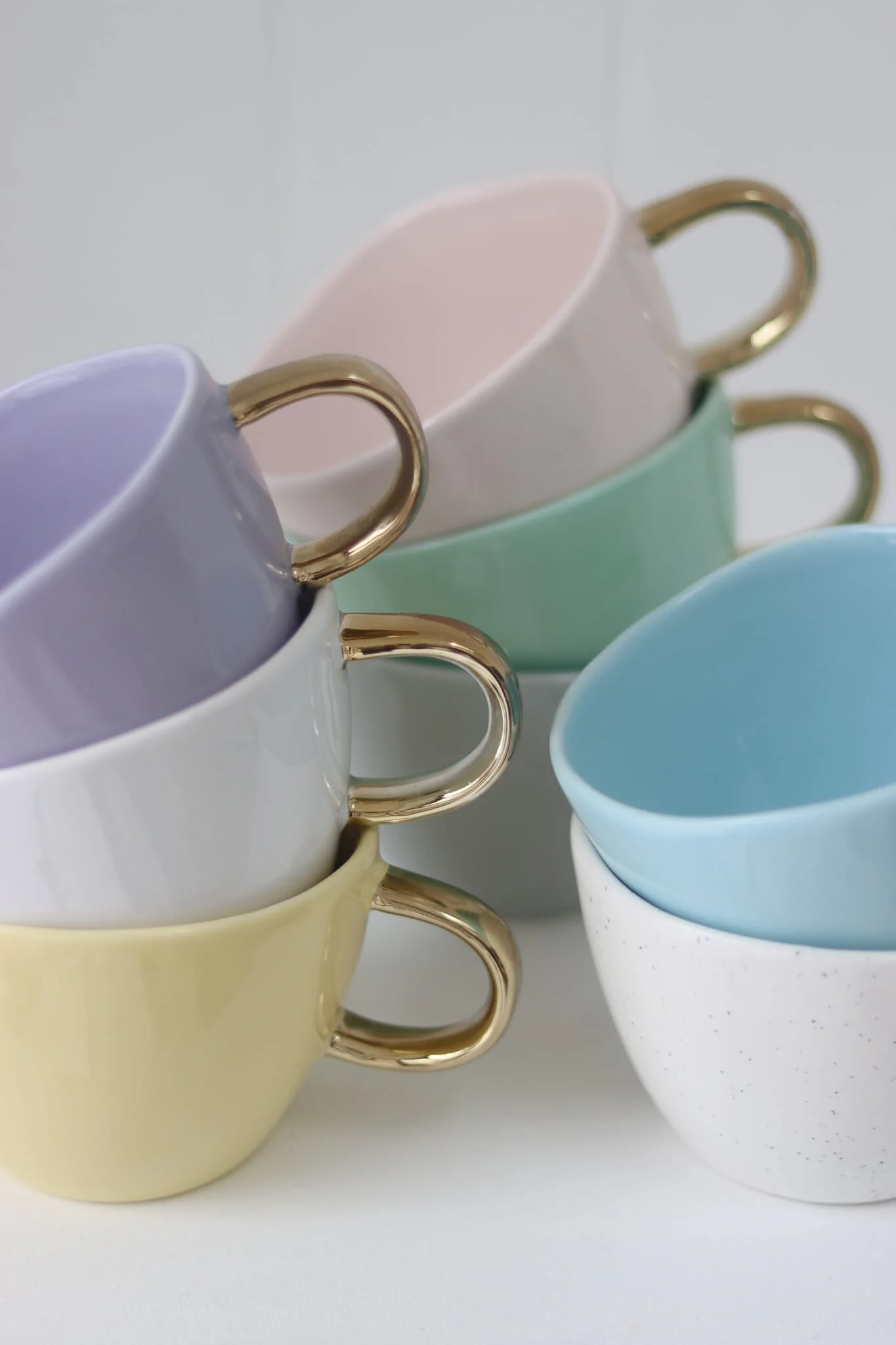 Irregular Stoneware Mug - Green - Image 4