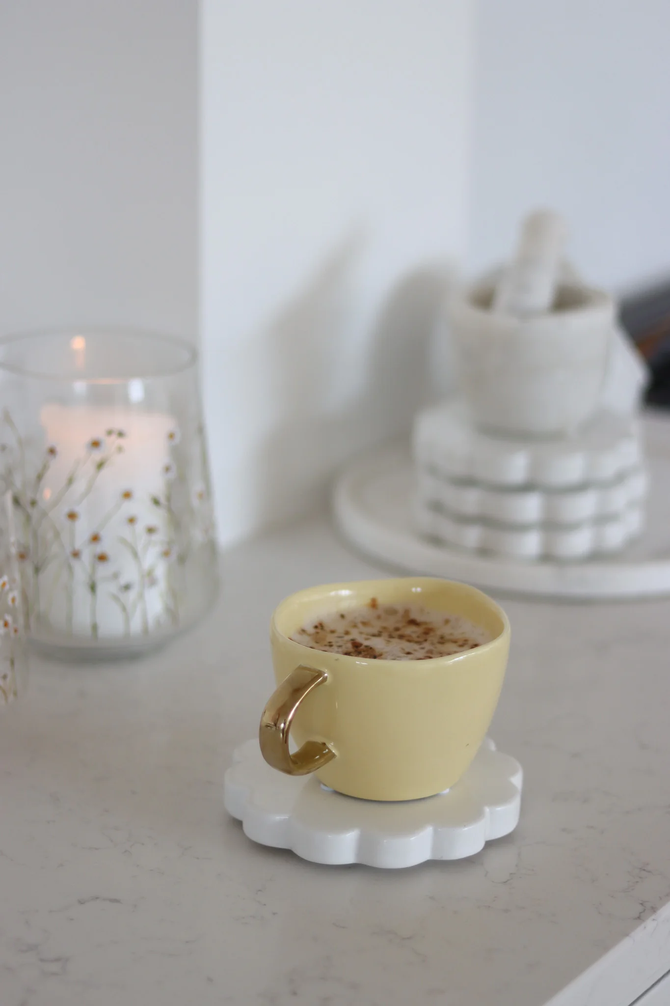 Irregular Stoneware Mug - Butter Yellow - Image 3