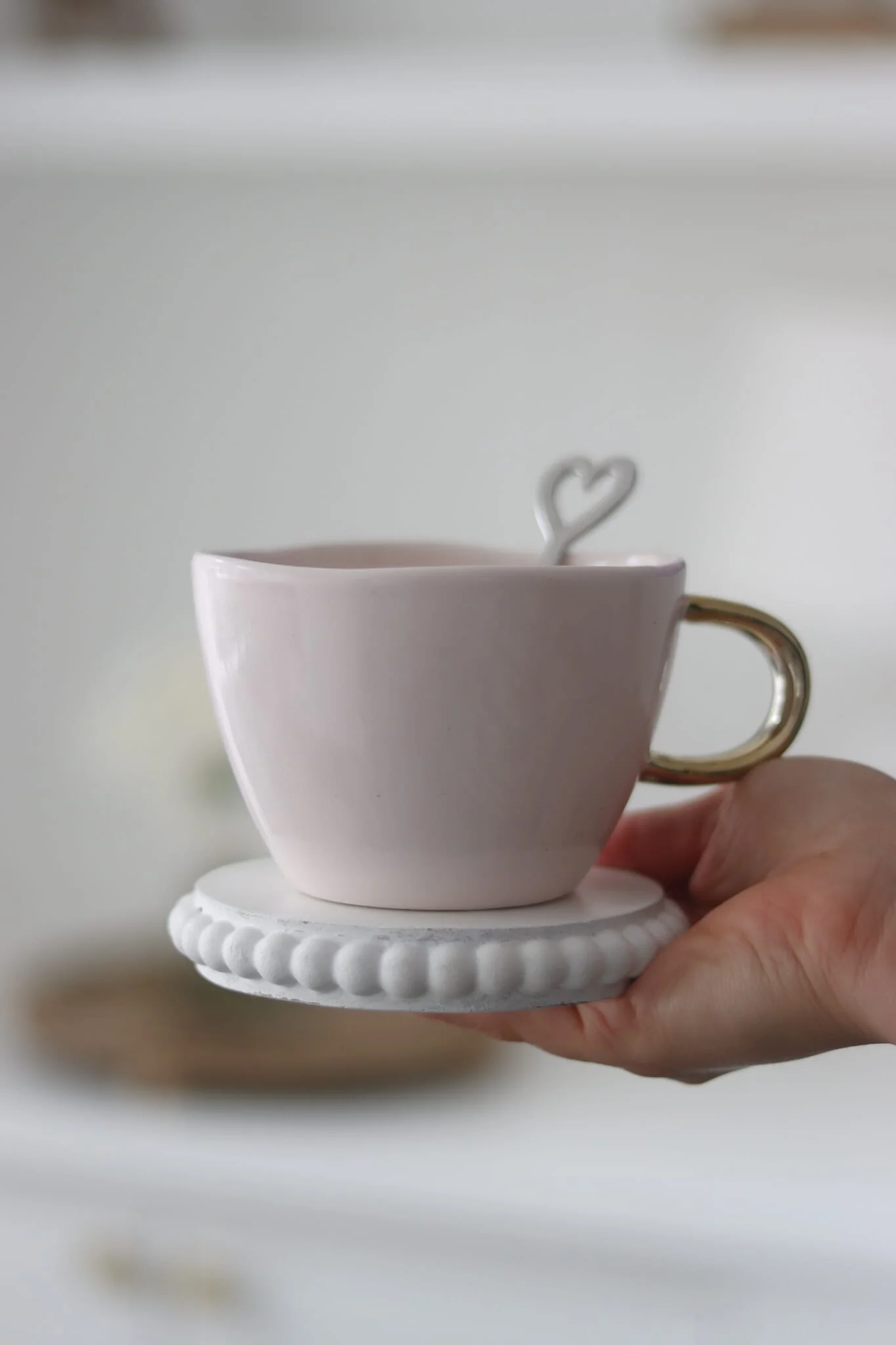 Irregular Ceramic Mug - Pink - Image 3