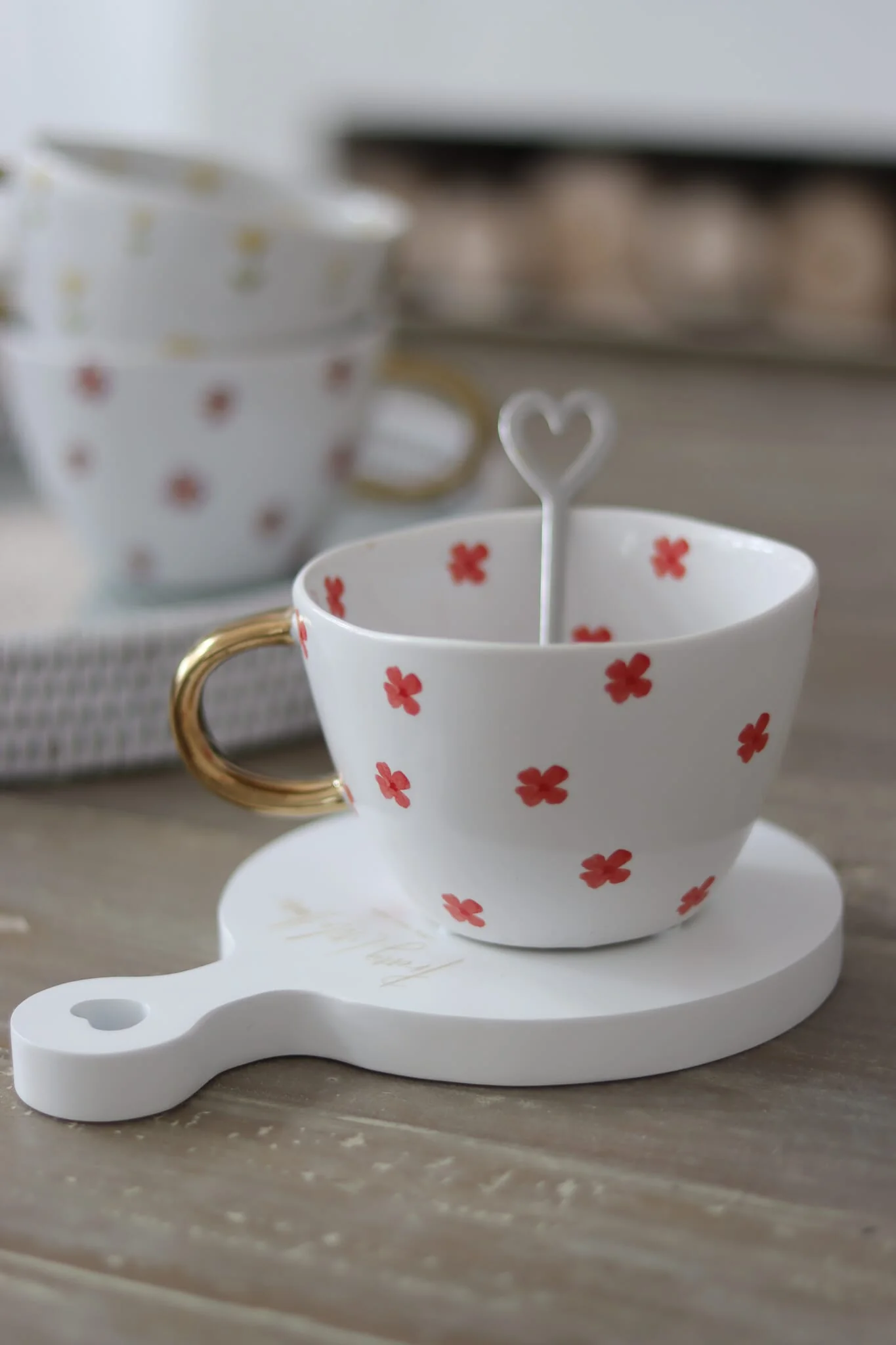Ceramic Flower Mug- Pink Daisy