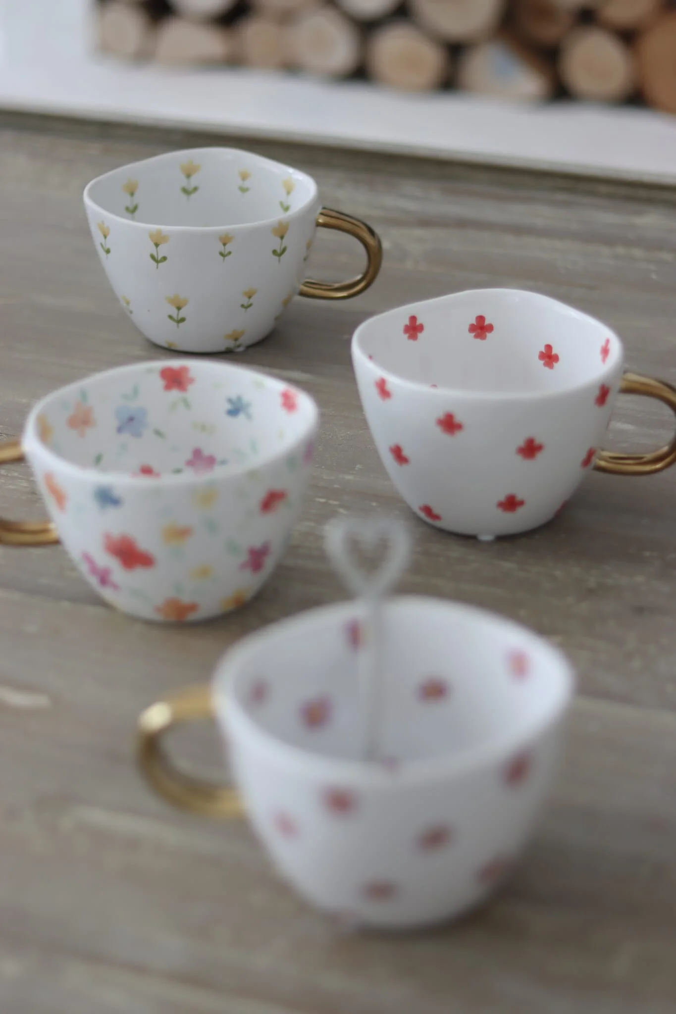 Ceramic Flower Mug- Pink Daisy - Image 2