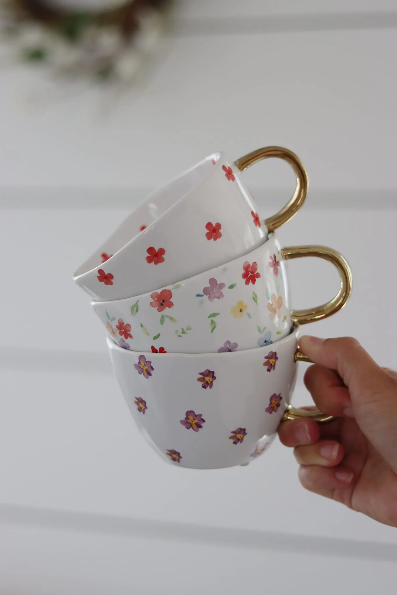 Ceramic Flower Mug- Pink Daisy - Image 3