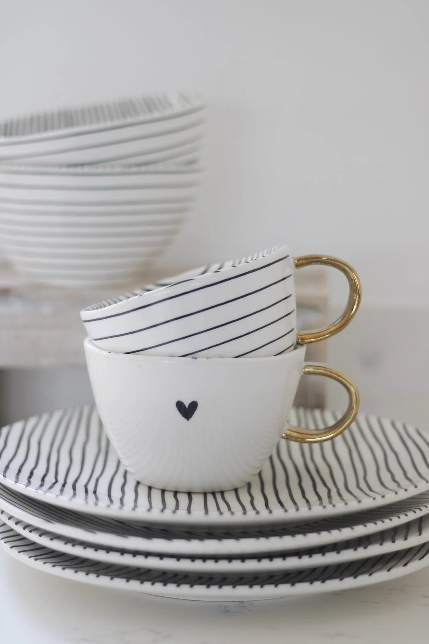 Irregular Ceramic Mug - Stripes - Image 2
