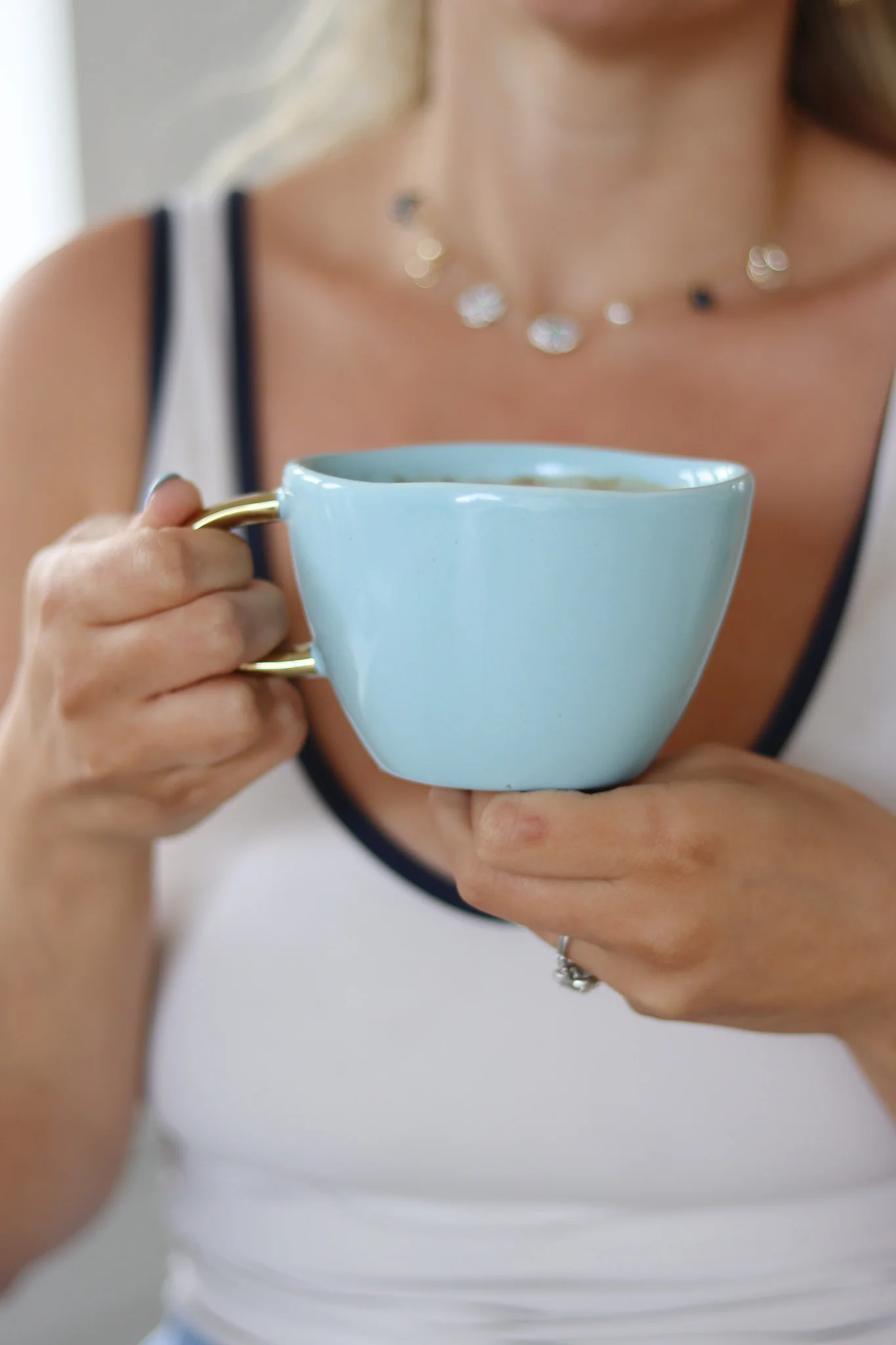 Irregular Stoneware Mug - Summer Blue