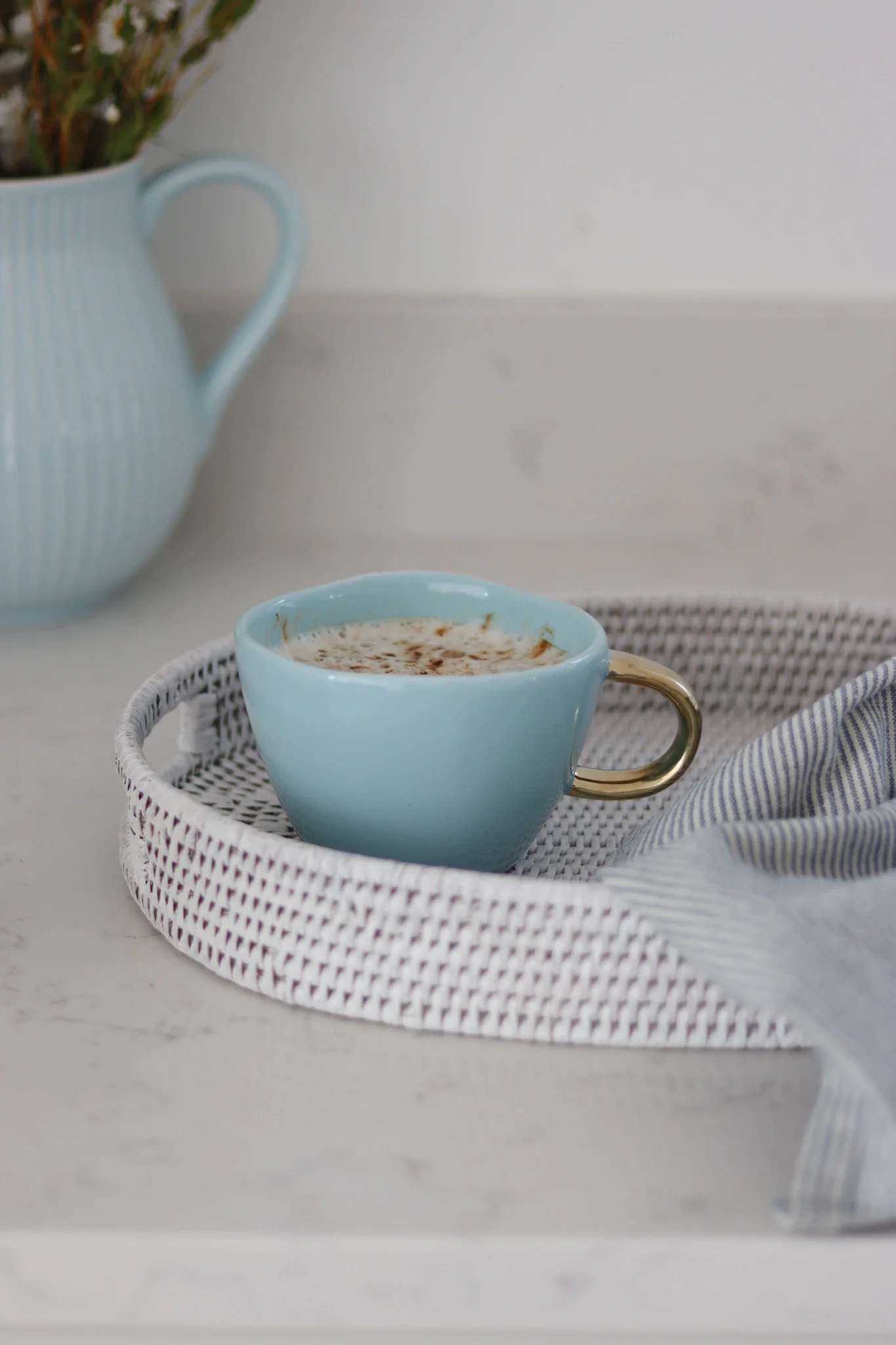 Irregular Stoneware Mug - Summer Blue - Image 3