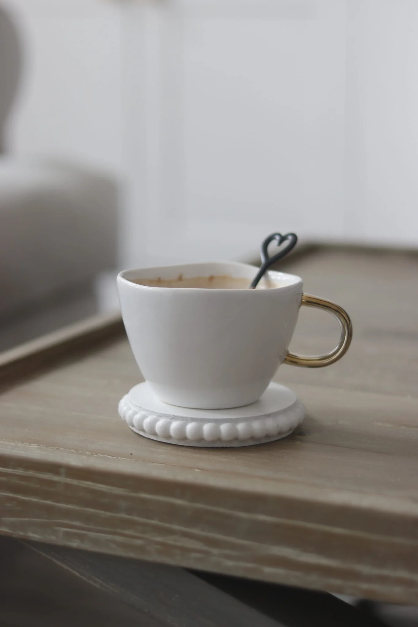 Irregular Stoneware Mug - White - Image 2