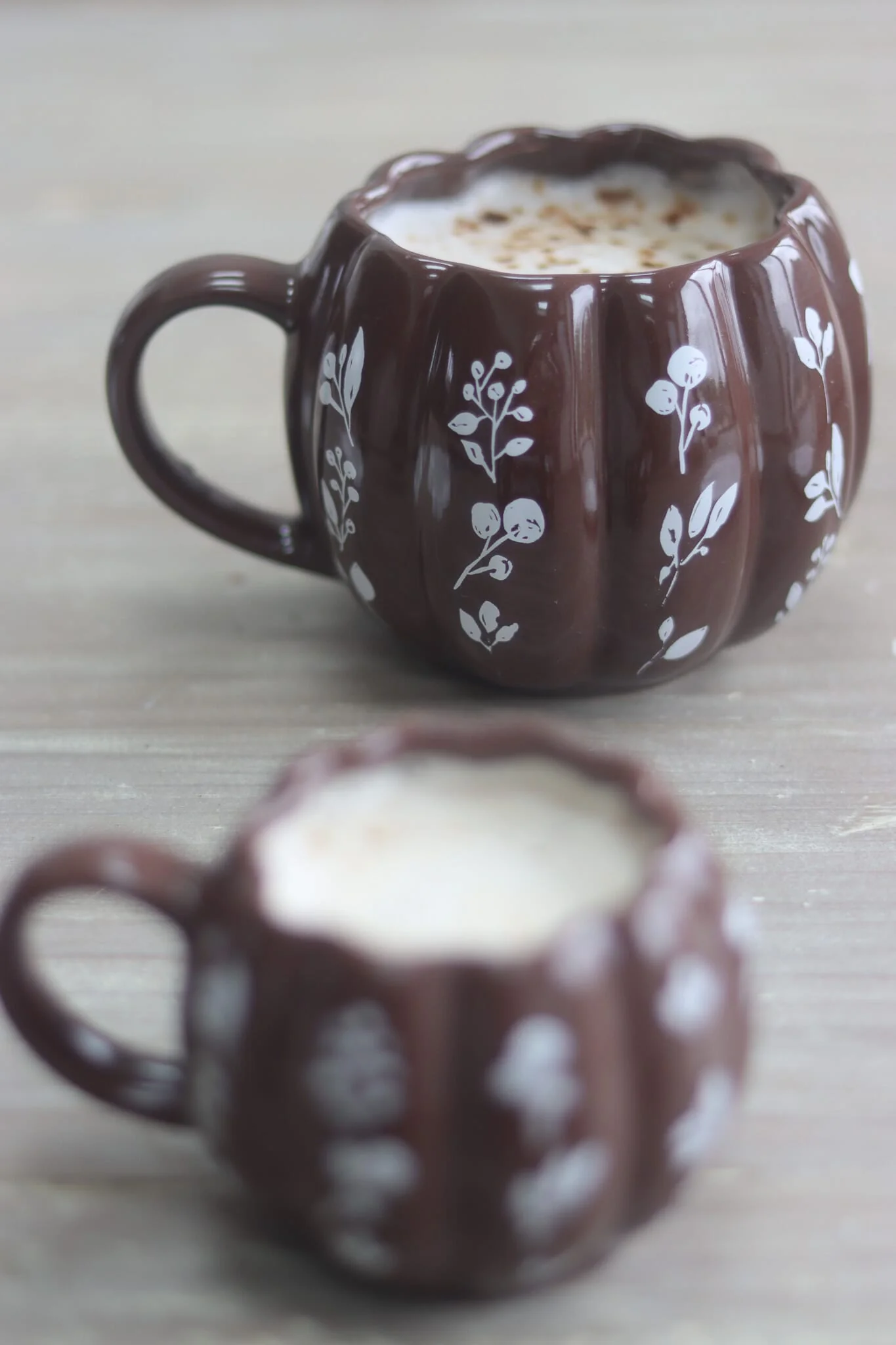 Large Pumpkin Mug - Brown Art 3 - Image 4