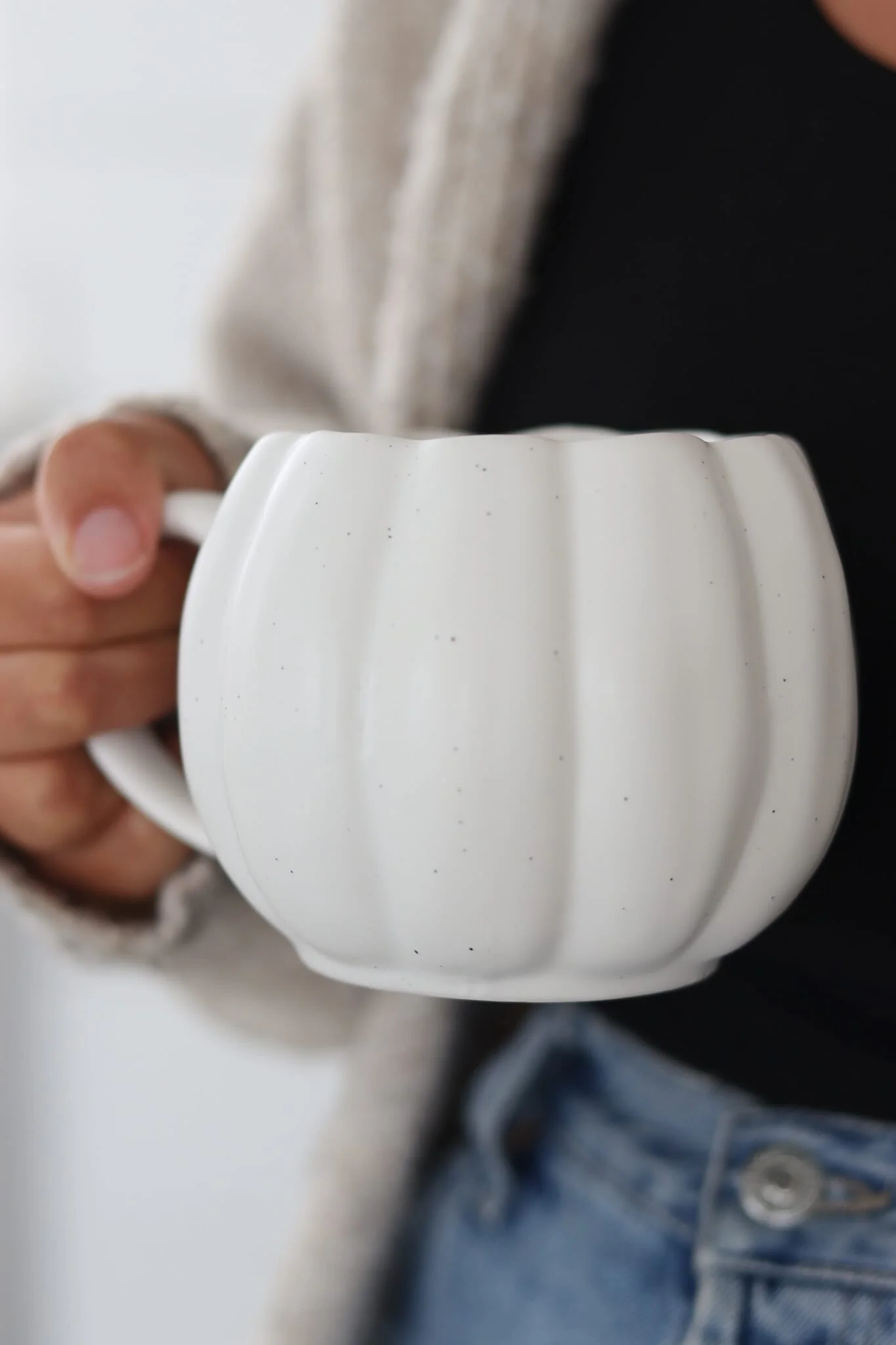 Large Pumpkin Mug - Matt White