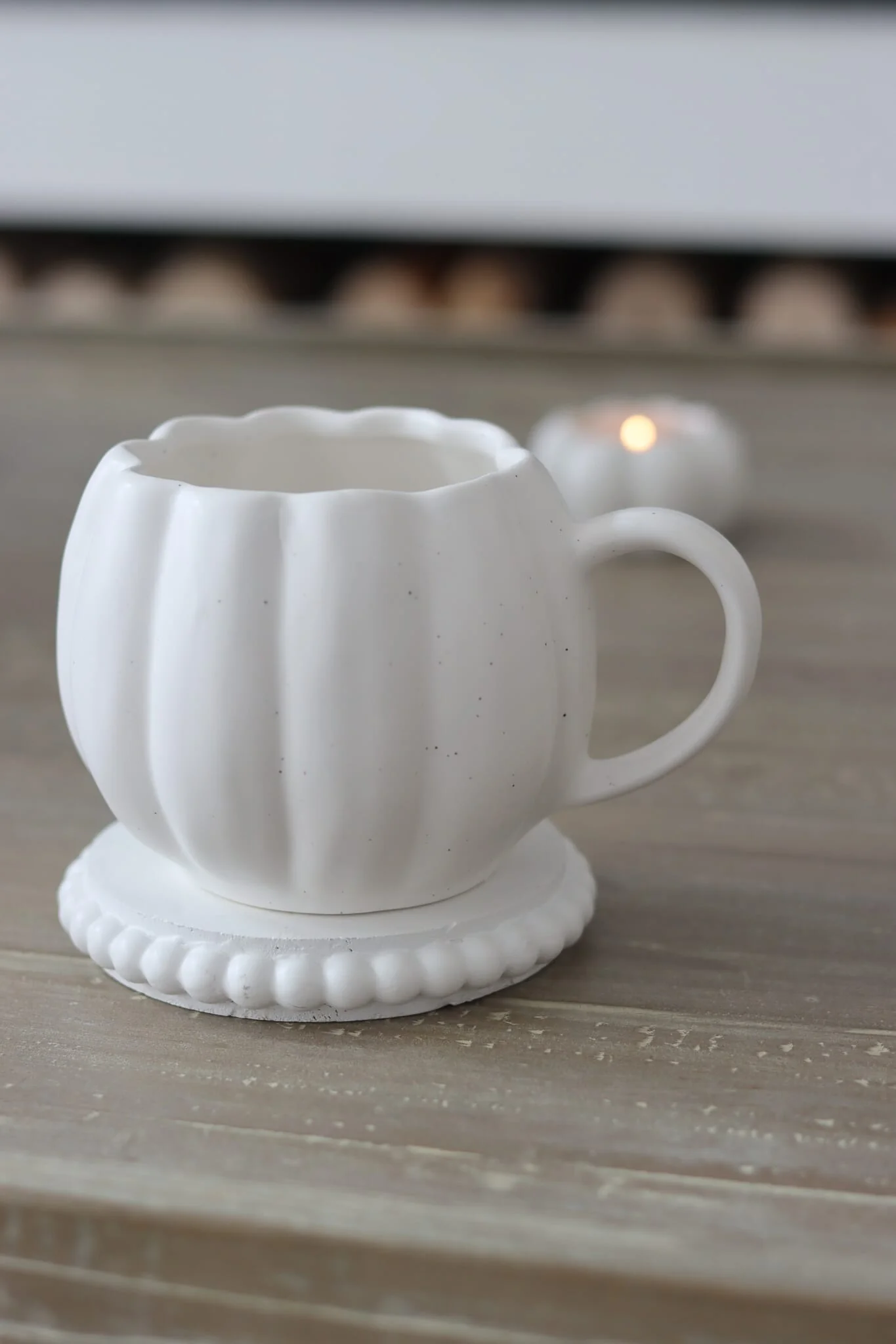 Large Pumpkin Mug - Matt White - Image 2
