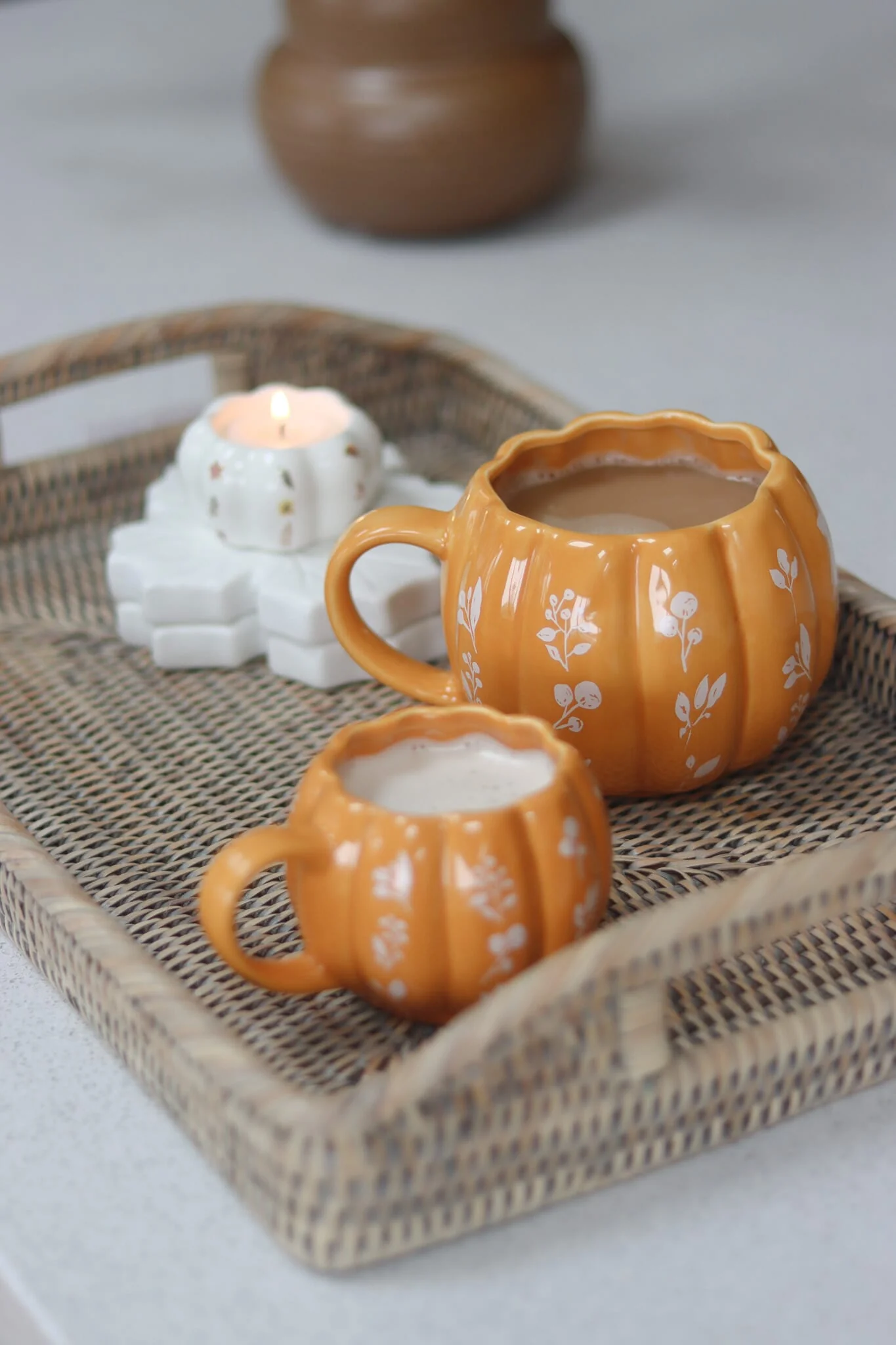 Large Pumpkin Mug - Ochre Art 3 - Image 4