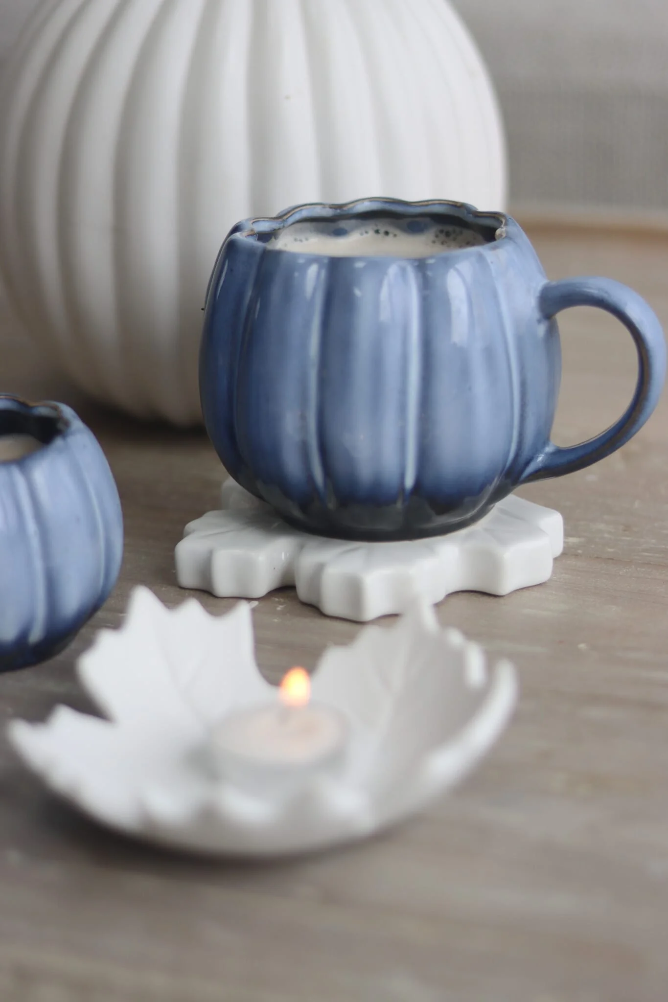 Large Pumpkin Mug - Ombre Blue