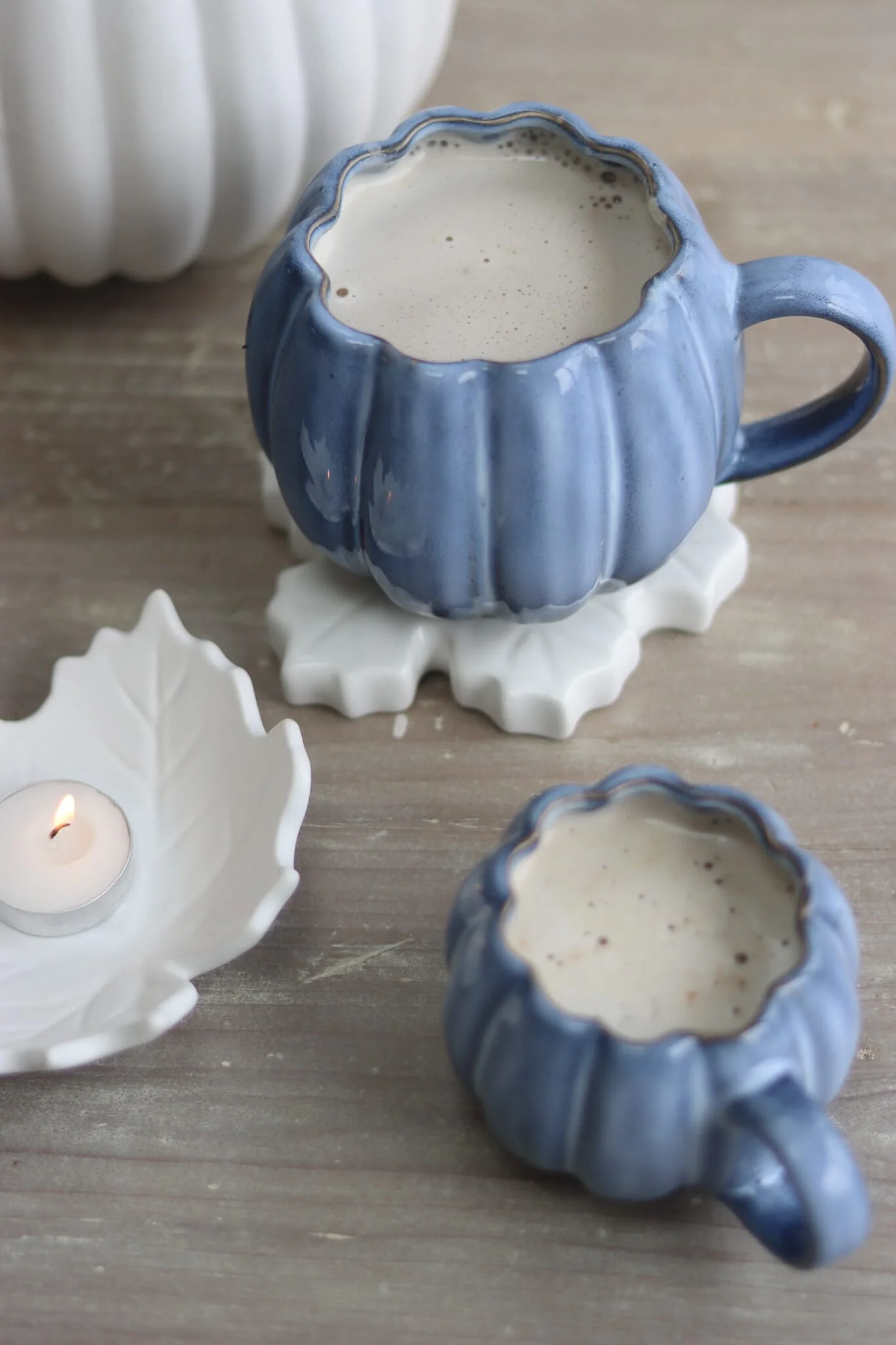 Large Pumpkin Mug - Ombre Blue - Image 2