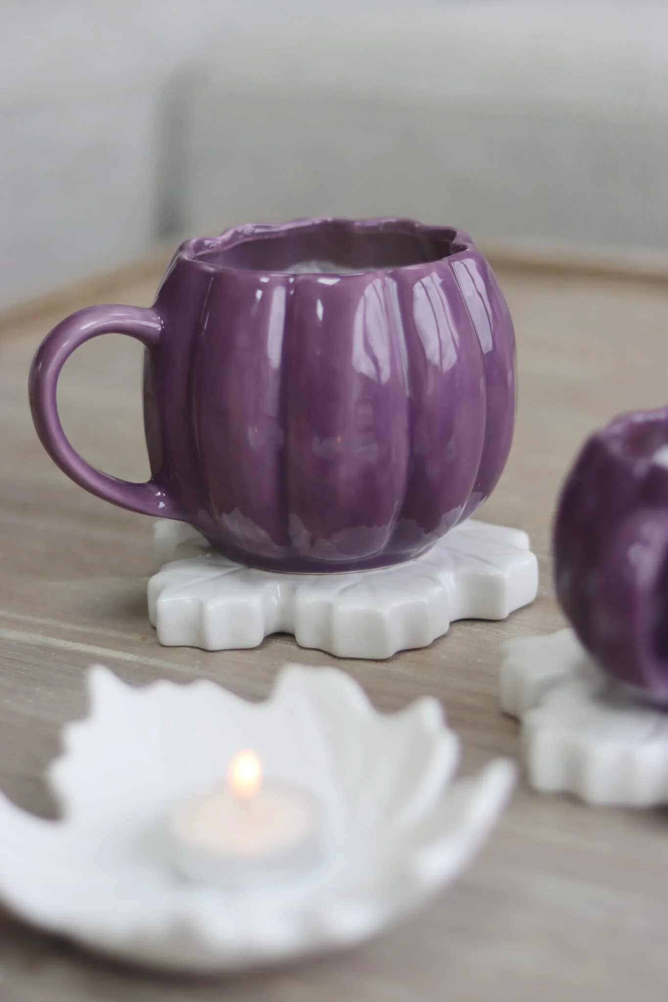 Large Pumpkin Mug - Purple - Image 3