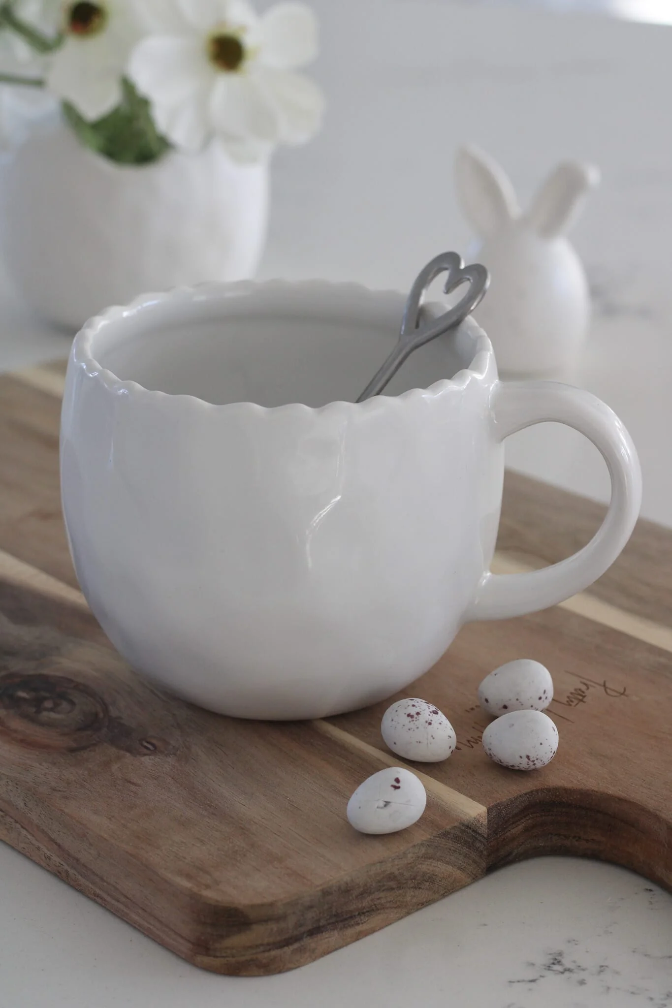 Spring Egg Mug - White