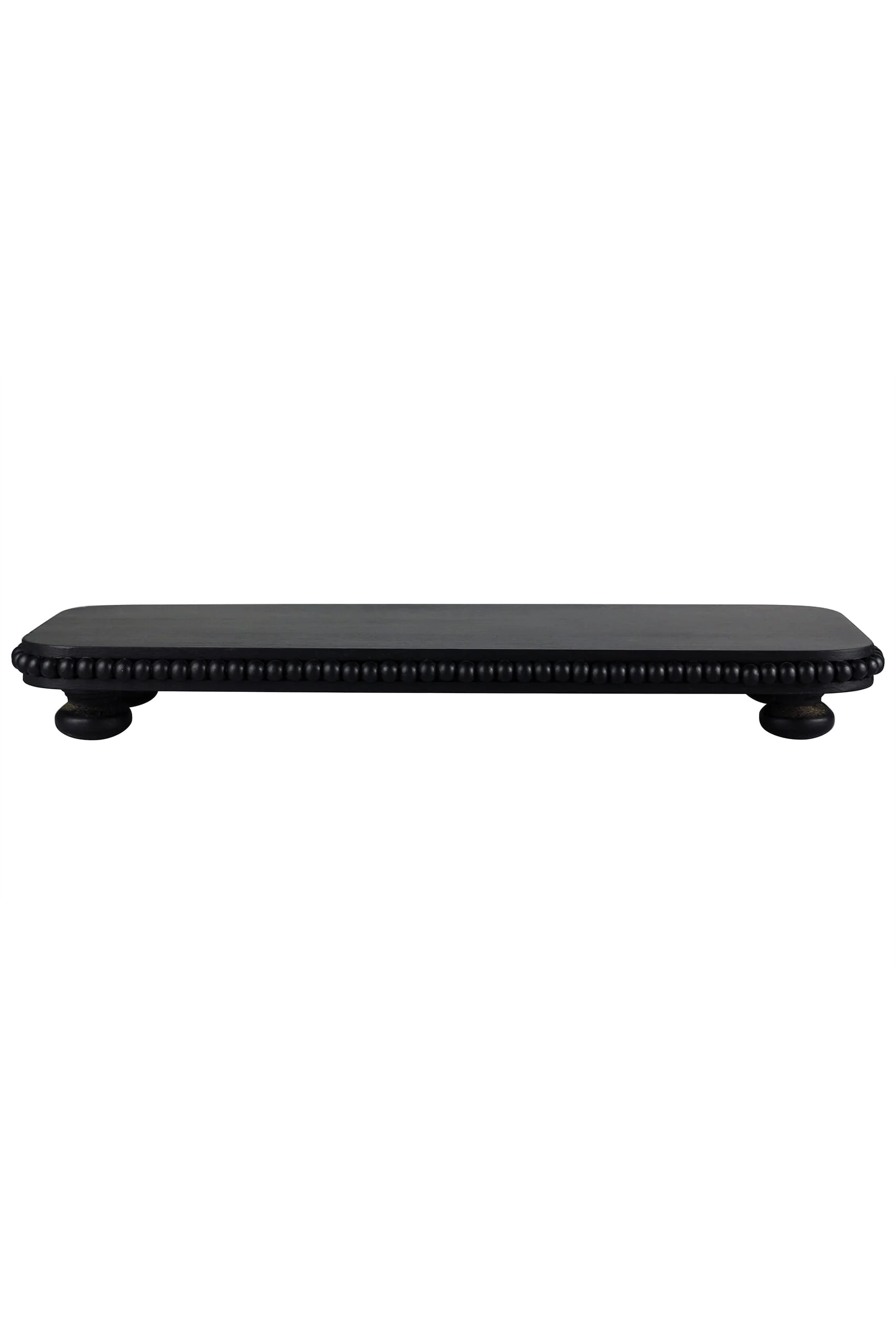 Long Beaded Raised Tray-Large/Black - Image 2