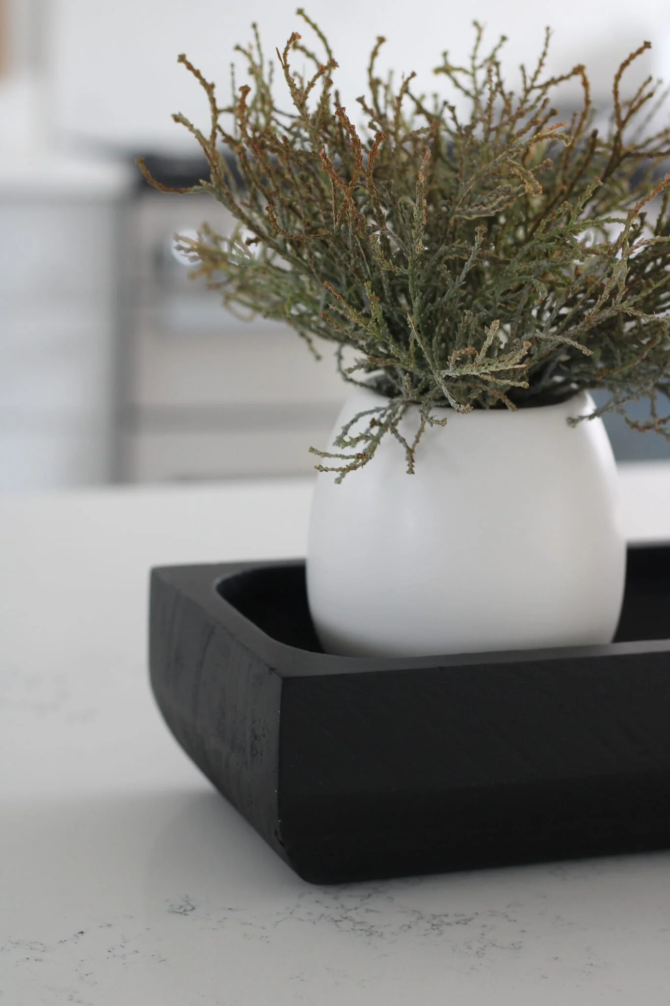 Long Paulownia Tray-Black - Image 4