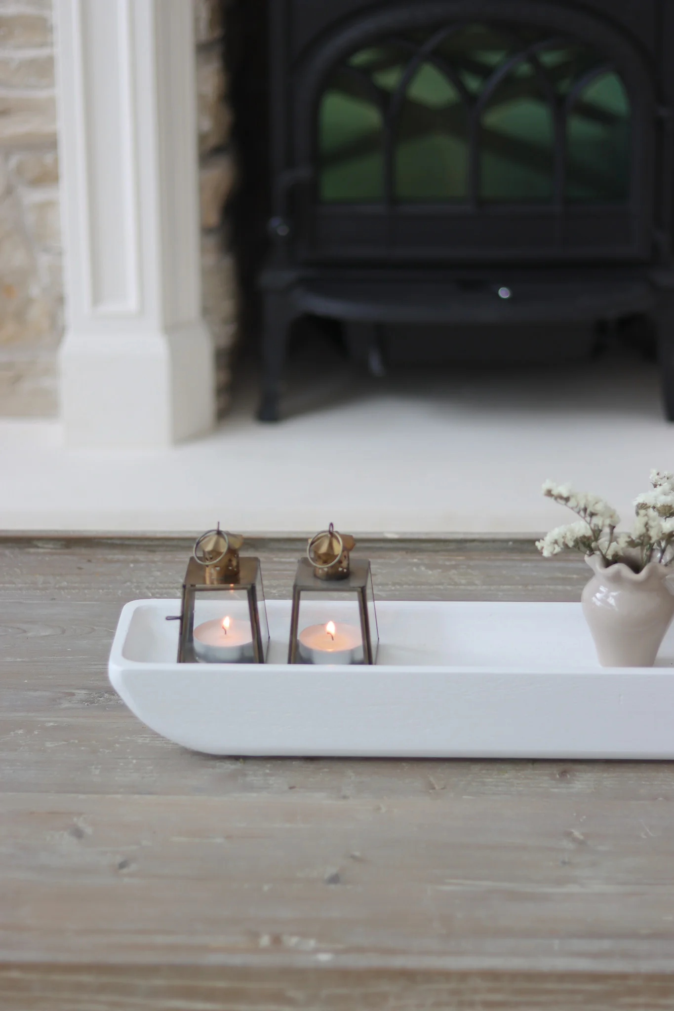 Long Paulownia Tray-White - Image 3