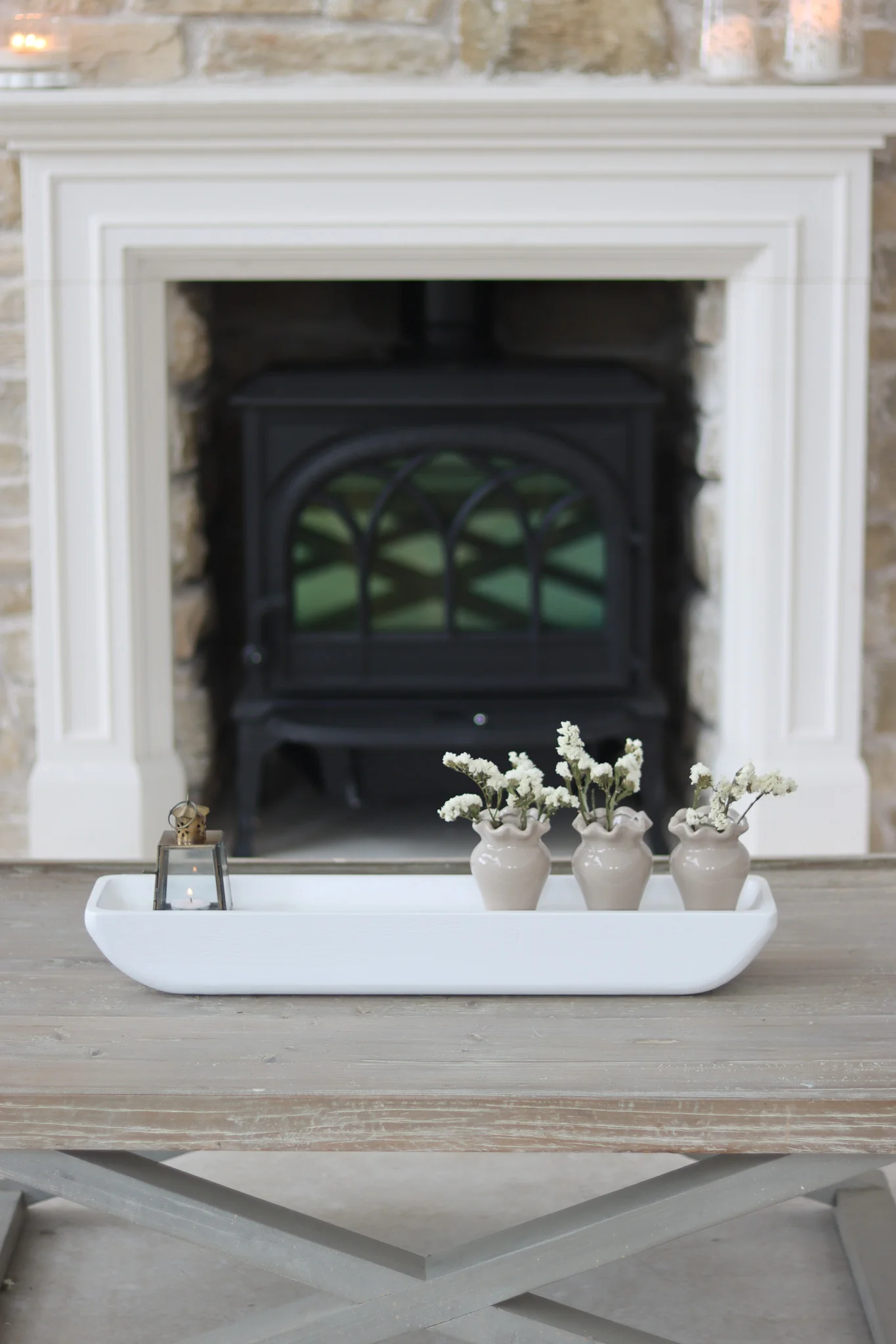 Long Paulownia Tray-White - Image 6