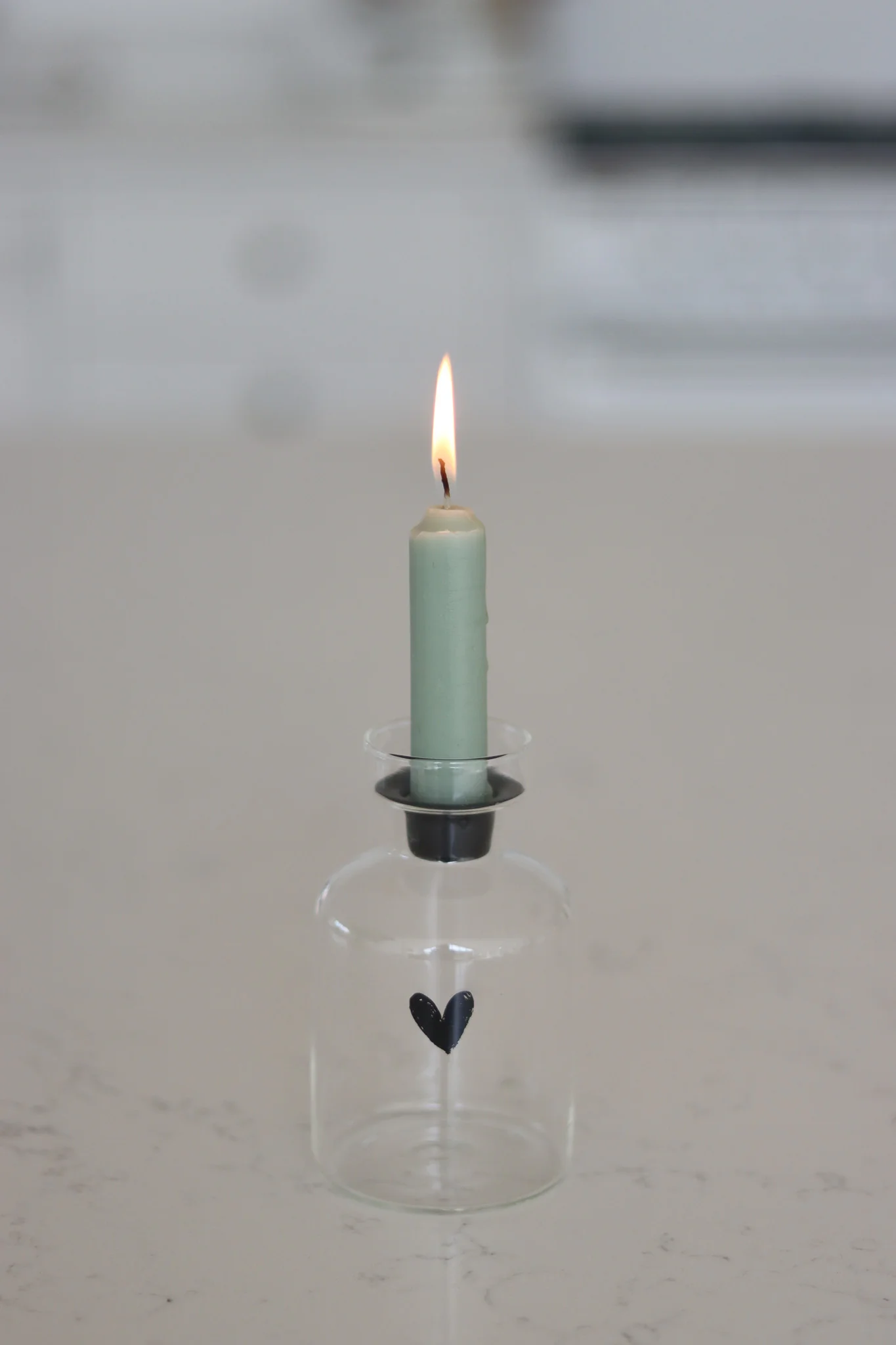 Metal Insert Candle Holder - Single Heart - Image 3