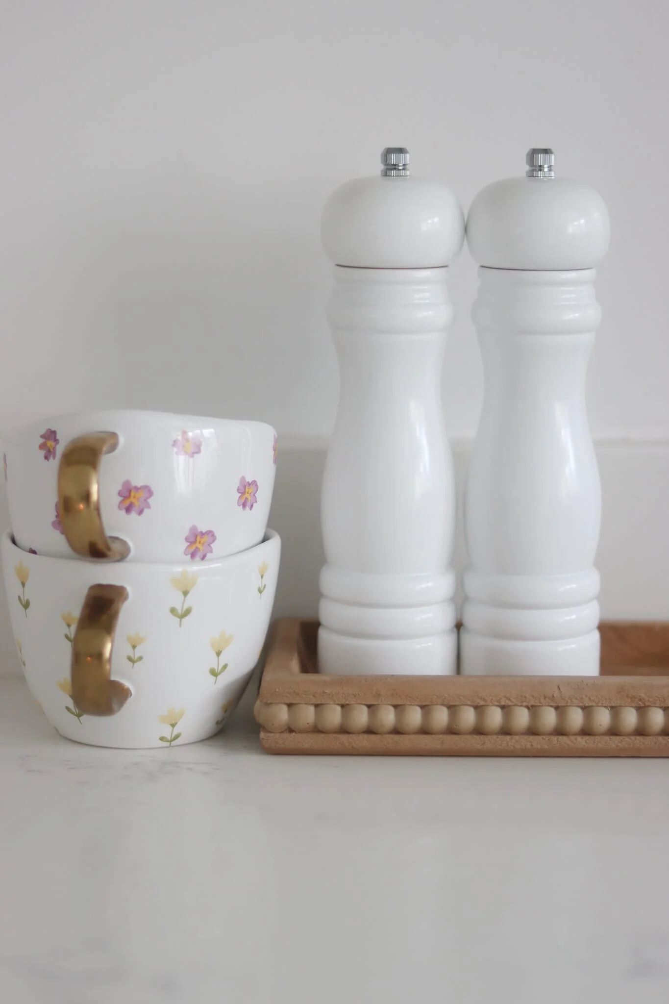 Mini Flat Beaded Wooden Tray - Natural - Image 3