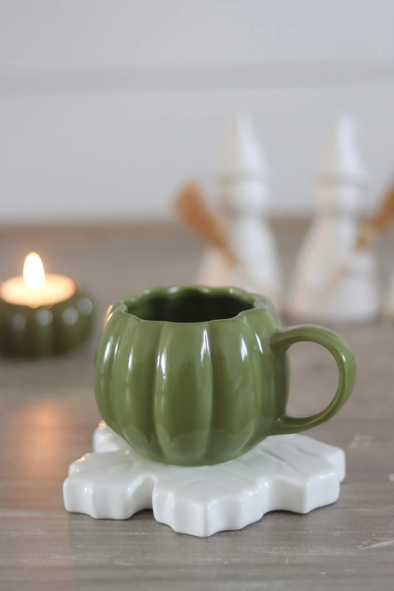 Mini Pumpkin Mug - Autumnal Green - Image 2