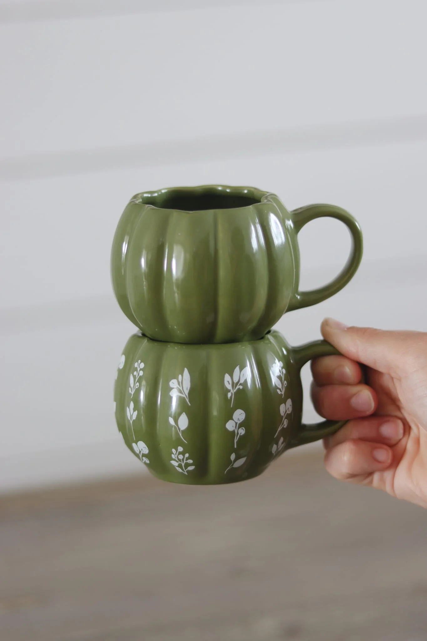 Mini Pumpkin Mug - Autumnal Green - Image 4