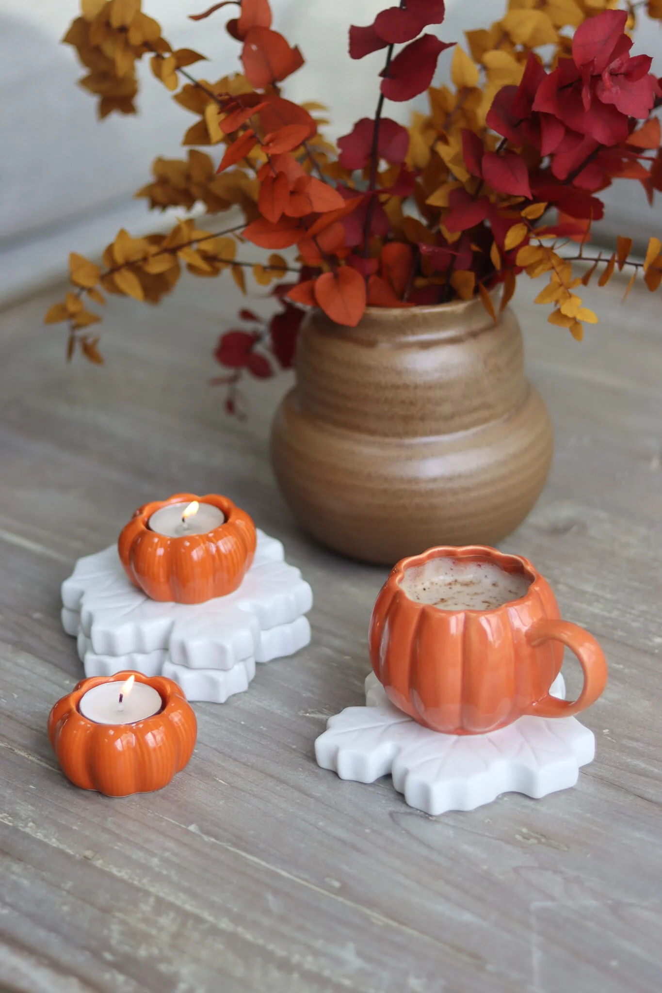 Mini Pumpkin Mug - Autumnal Orange