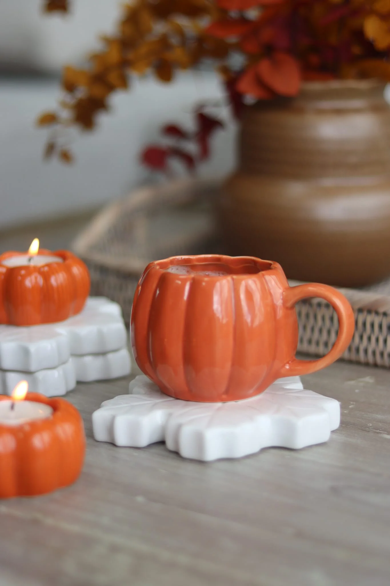 Mini Pumpkin Mug - Autumnal Orange - Image 3