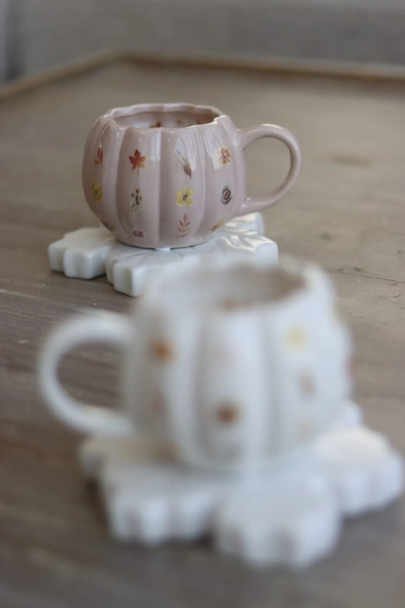Mini Pumpkin Mug - Floral 2 Pc set - Image 4