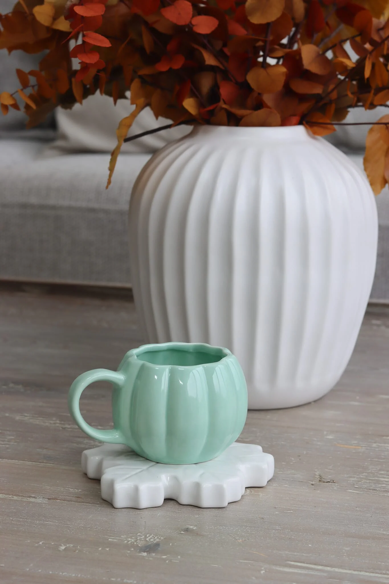 Mini Pumpkin Mug - Light Green