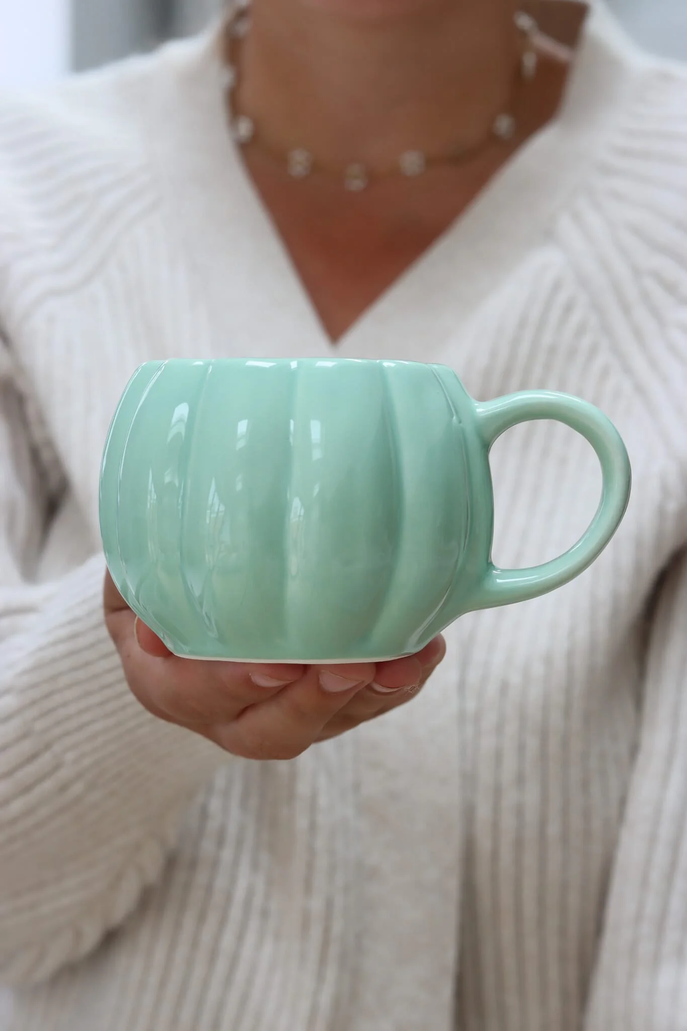 Mini Pumpkin Mug - Light Green - Image 2