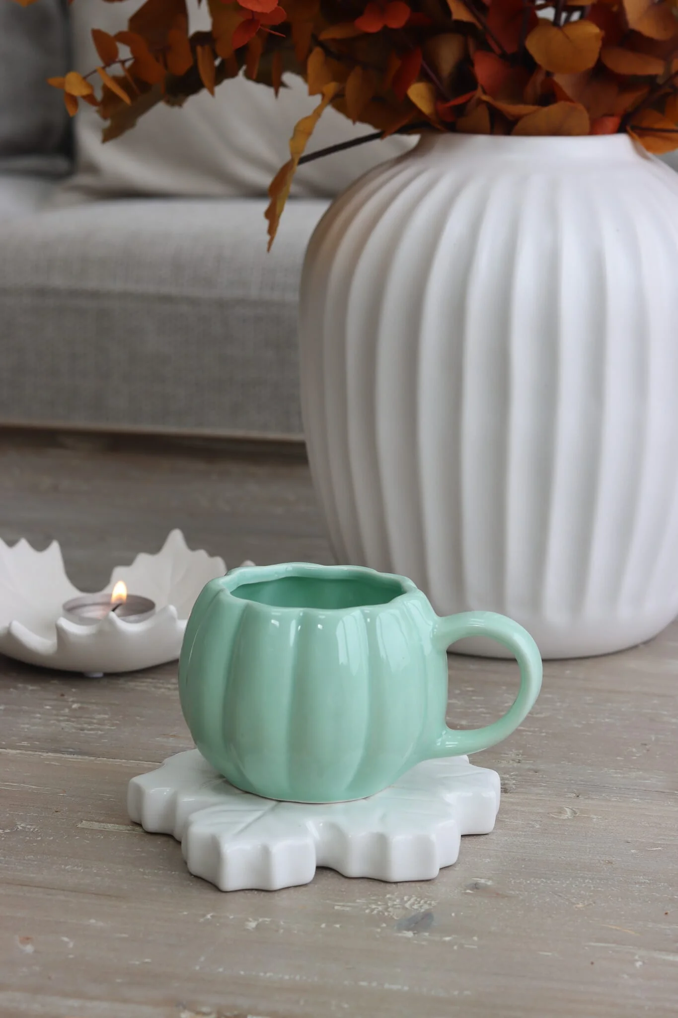 Mini Pumpkin Mug - Light Green - Image 3