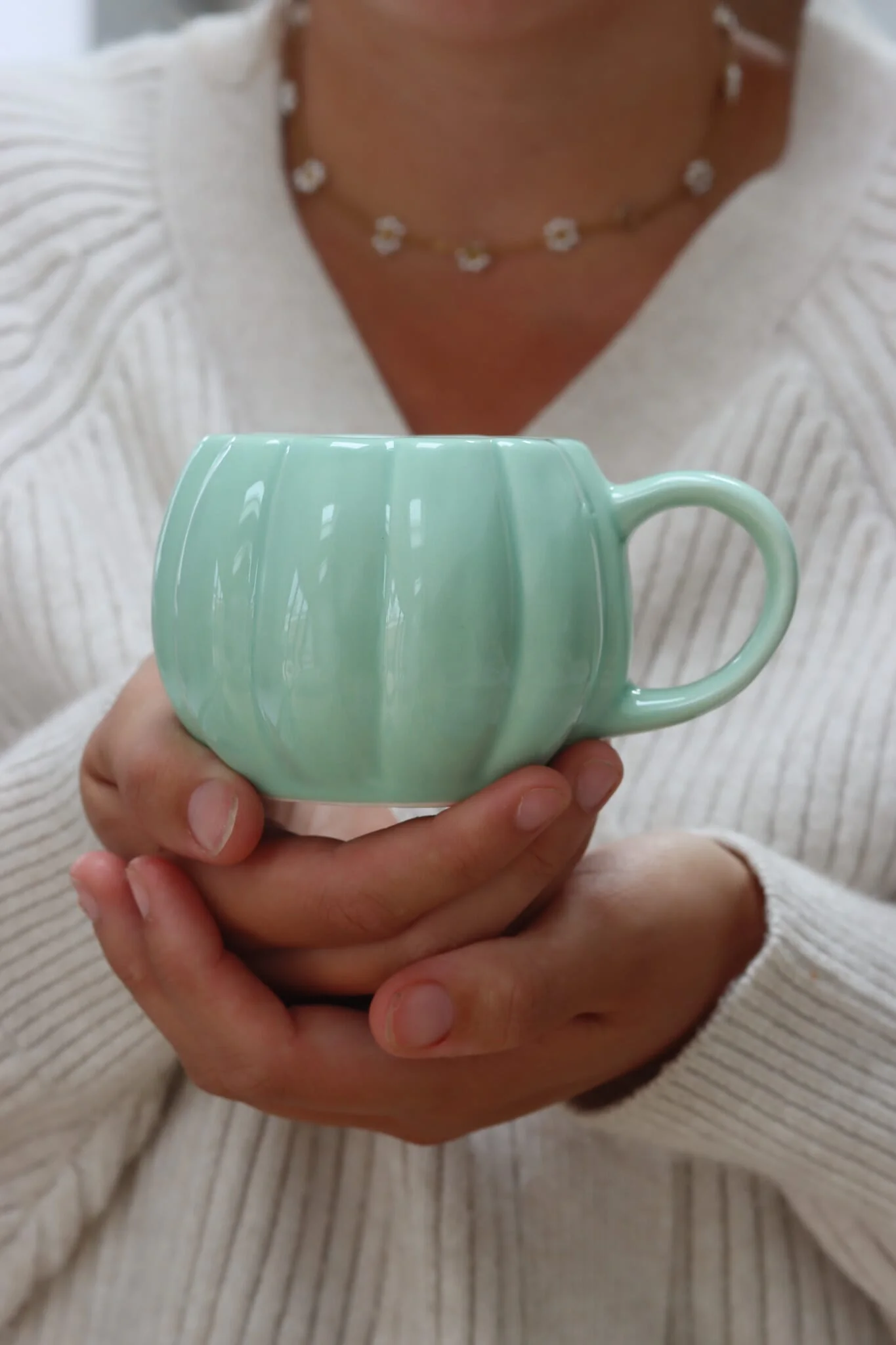 Mini Pumpkin Mug - Light Green - Image 4
