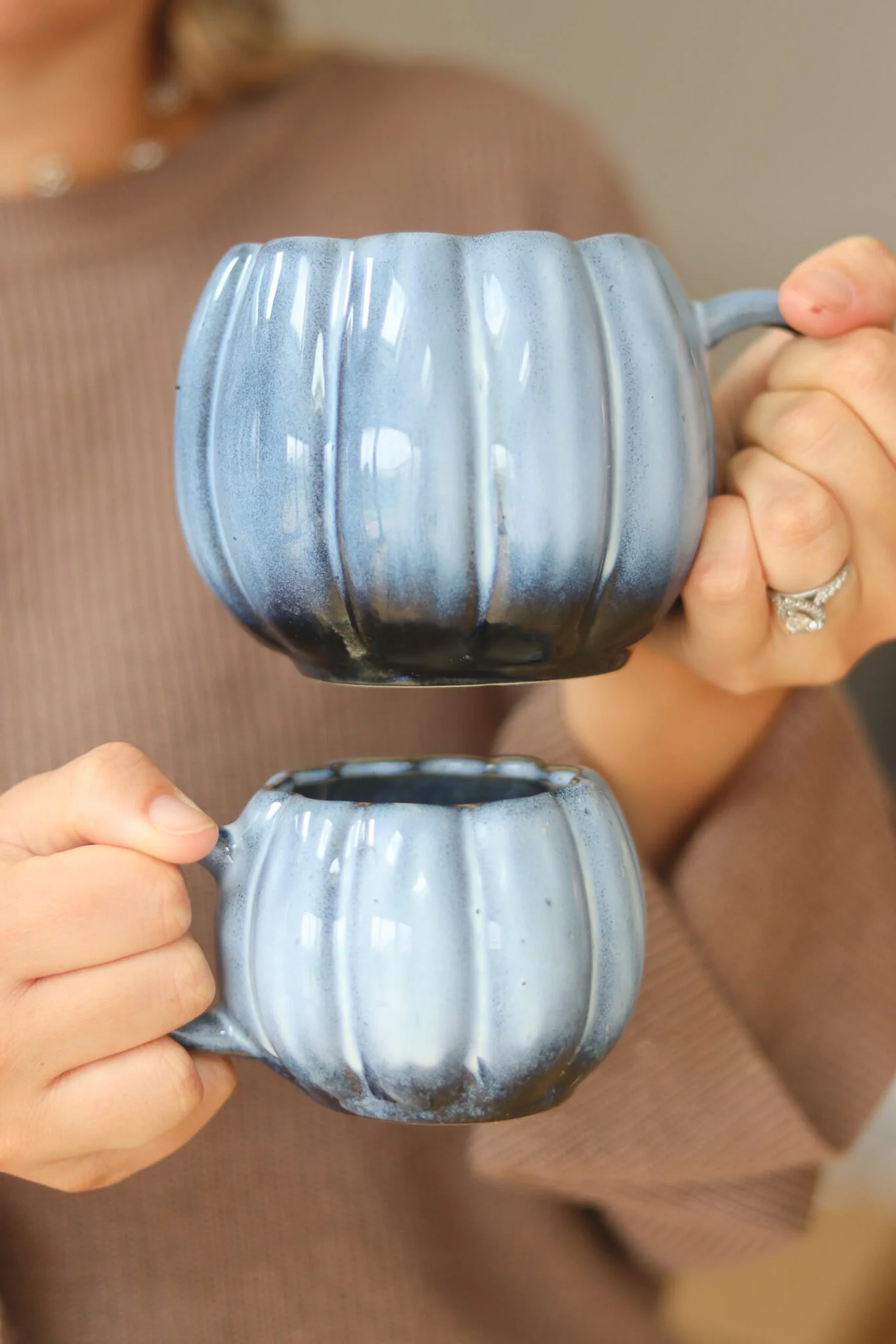 Mini Pumpkin Mug - Ombre Blue - Image 4