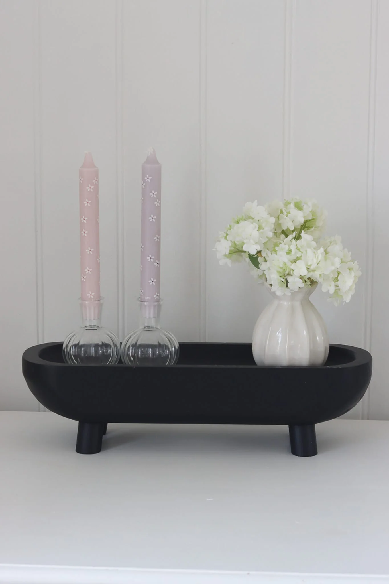 Paulownia Tray On Legs - Black - Image 2