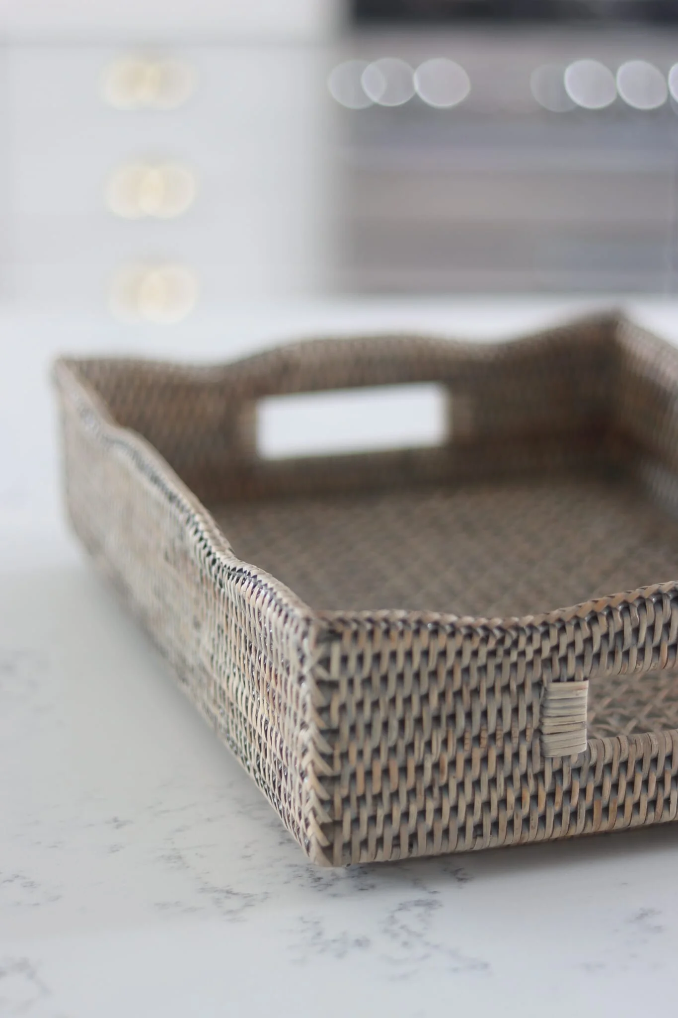 Rattan Tray - Scalloped/Natural - Image 4