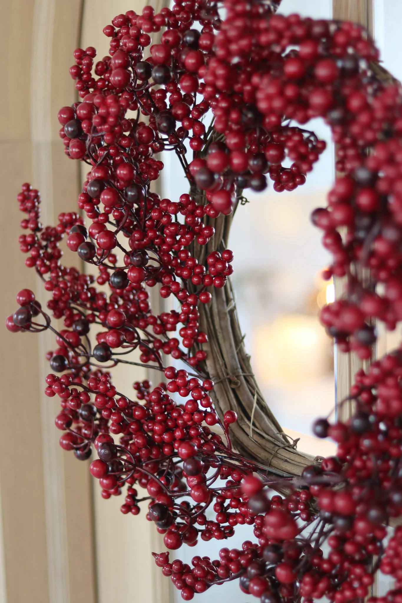 Christmas Wreath -  Red Winter Berries - Image 3