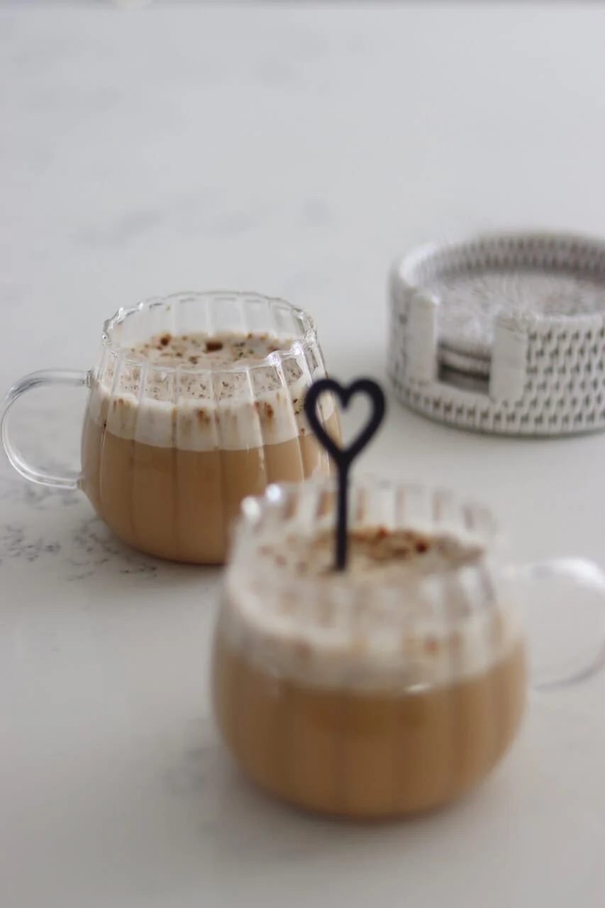 Glass Mug Set - Set of 2 - Rippled - Image 3