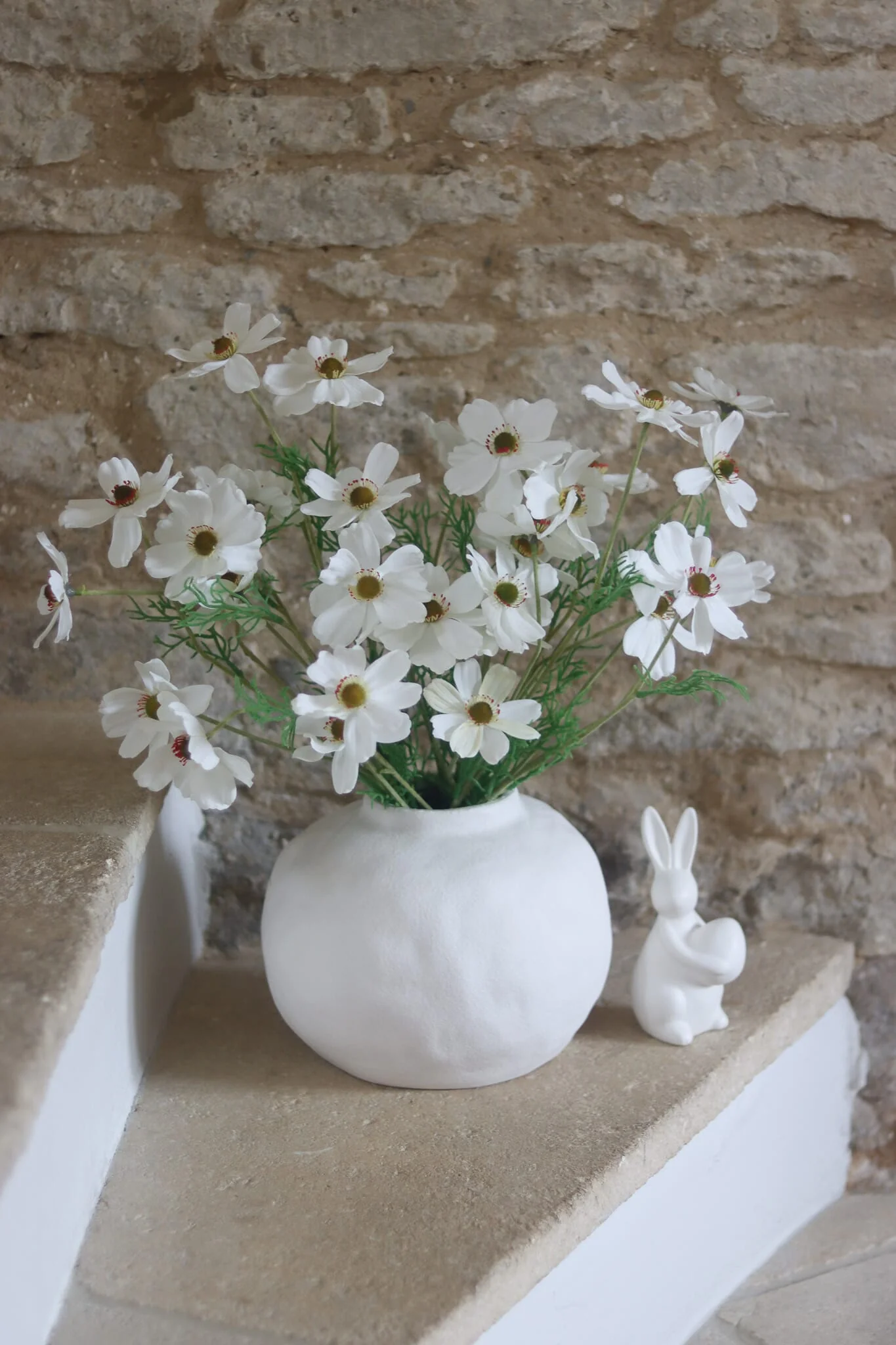 Dimpled Round Ceramic Vase
