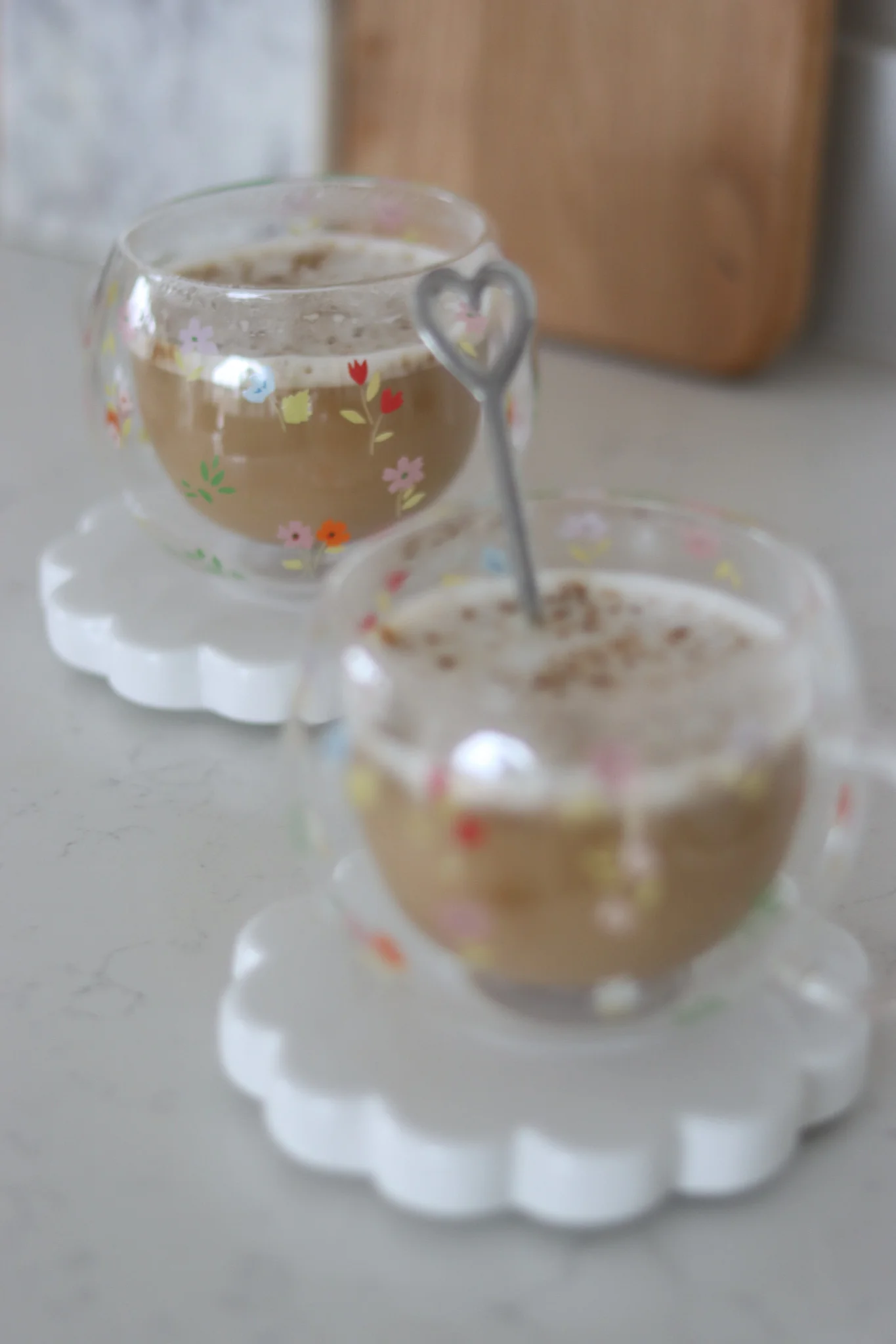 Round Double Waled Glass Mug Set – 2 Piece – Summer - Image 4