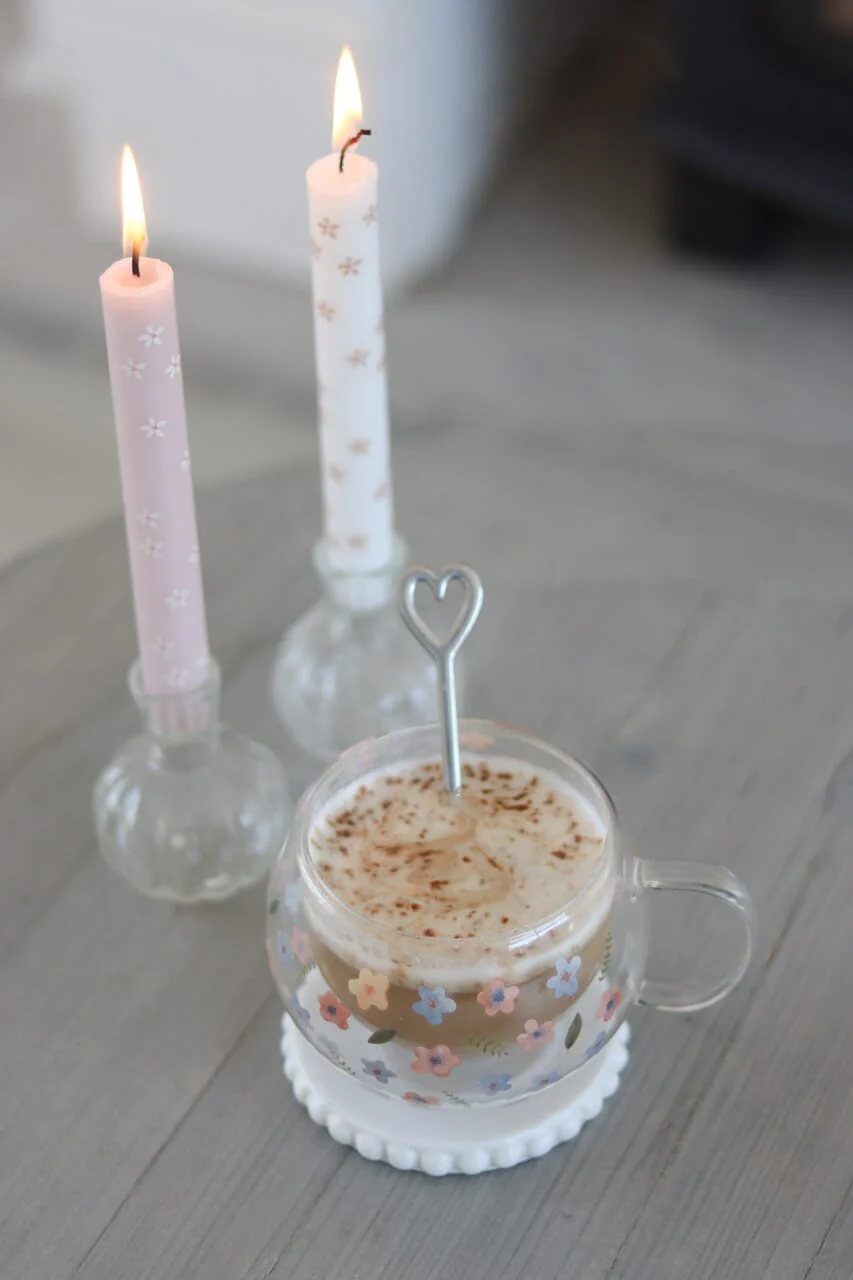 Round Double Walled Glass Mug - Bloom - Image 3