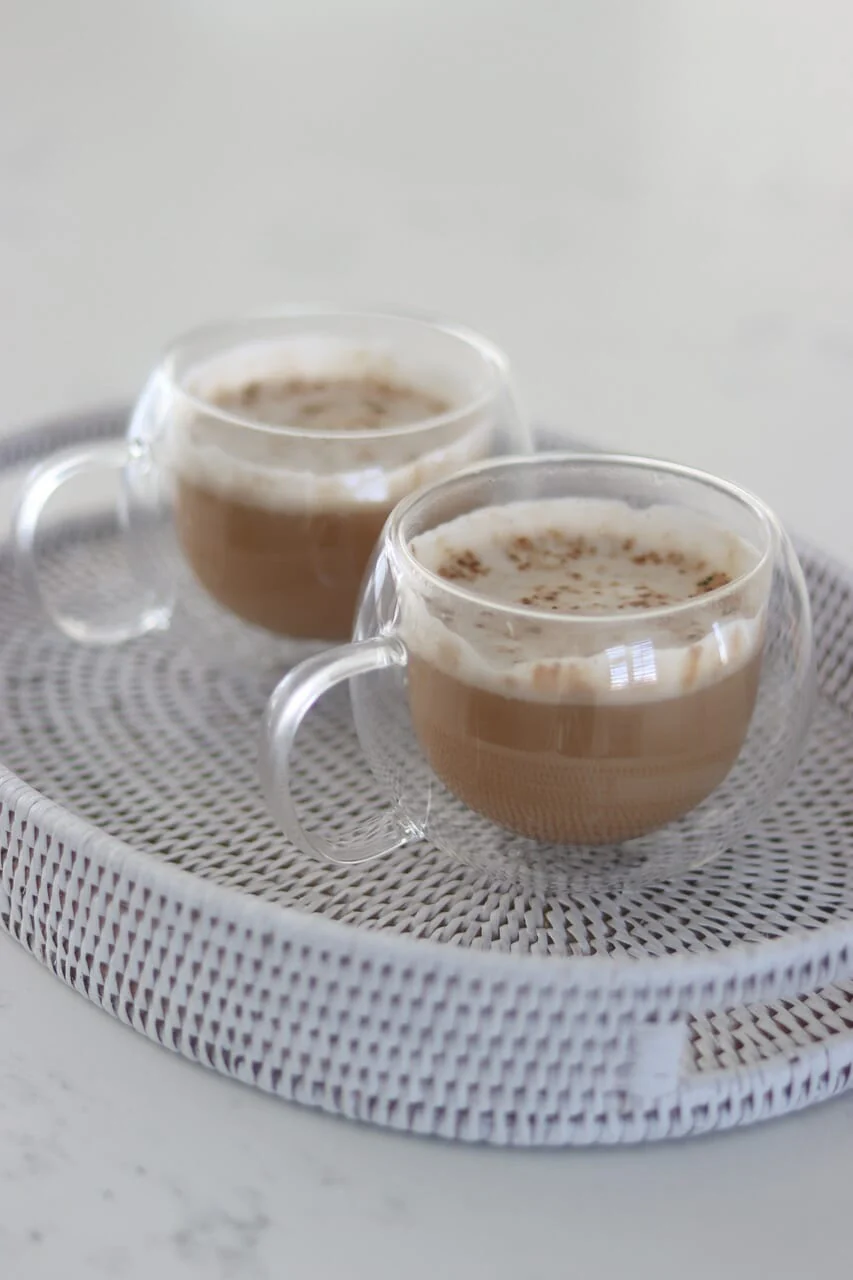 Round Double Walled Glass Mug Set - 2 Piece - Plain - Image 2