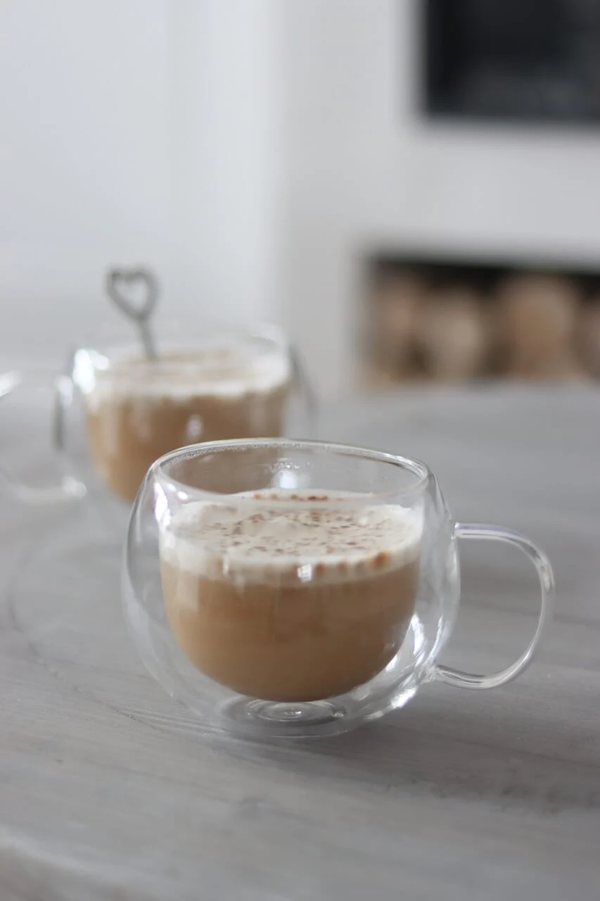 Round Double Walled Glass Mug Set - 2 Piece - Plain - Image 3