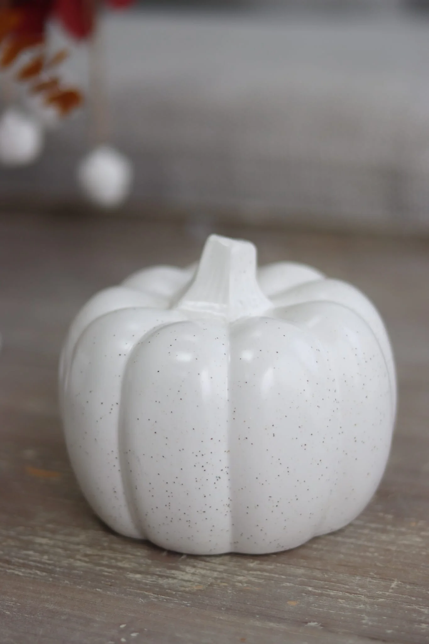 Round Speckled Ceramic Pumpkin - Large