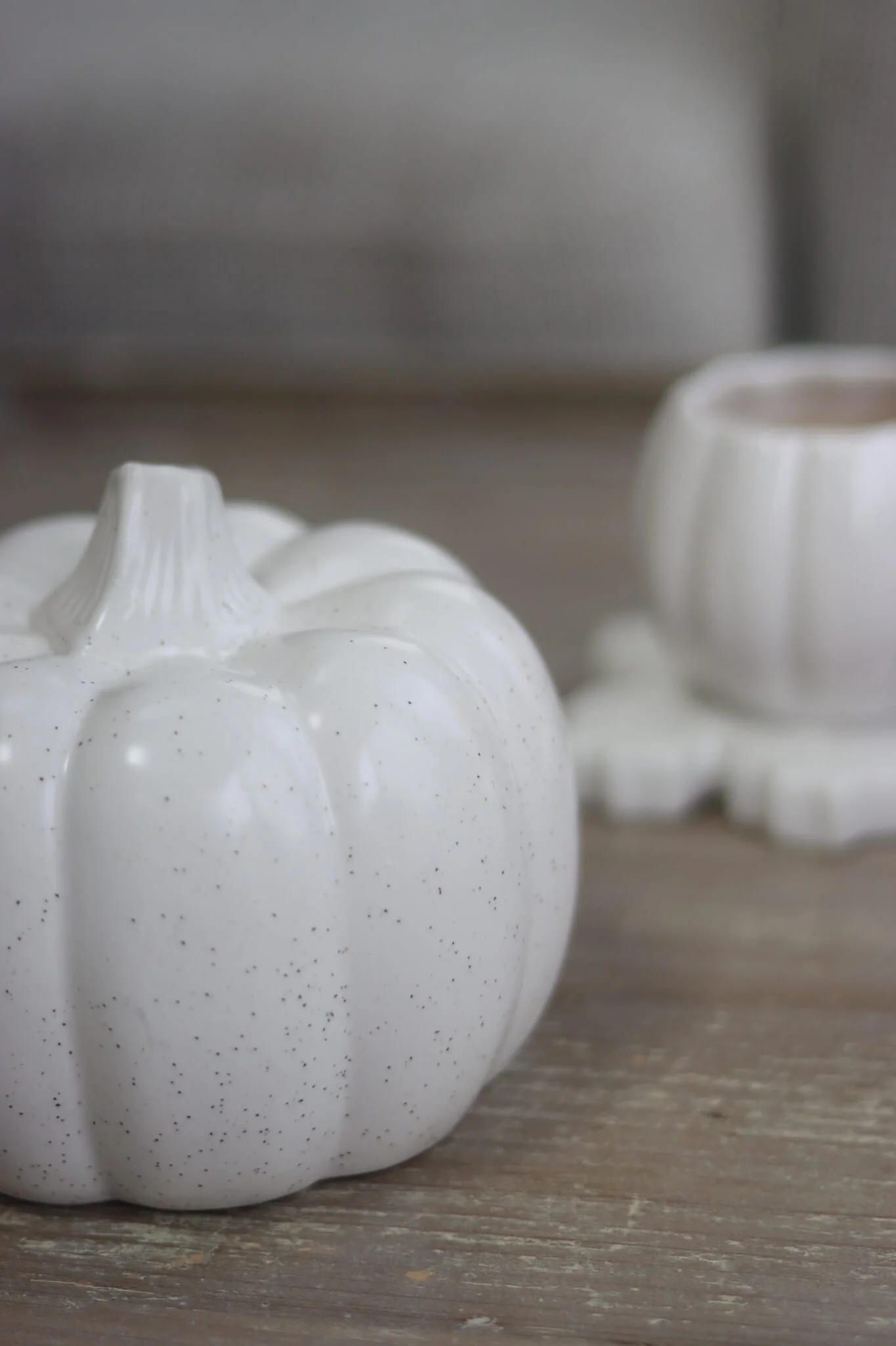 Round Speckled Ceramic Pumpkin - Large - Image 3
