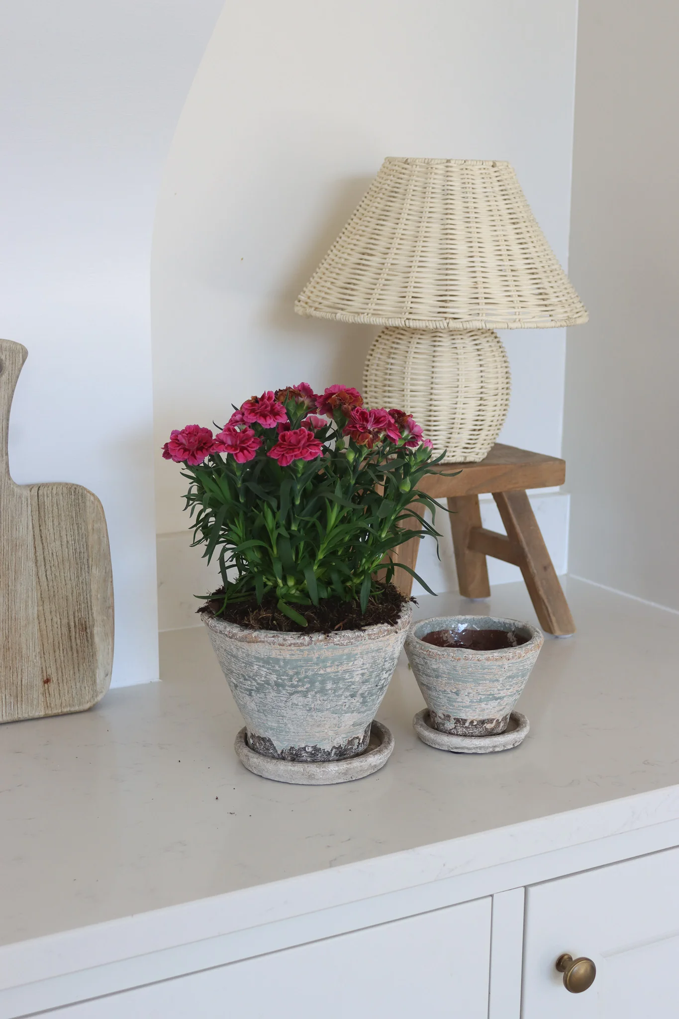 Aged Plant Pots | Set of 2 - Image 2