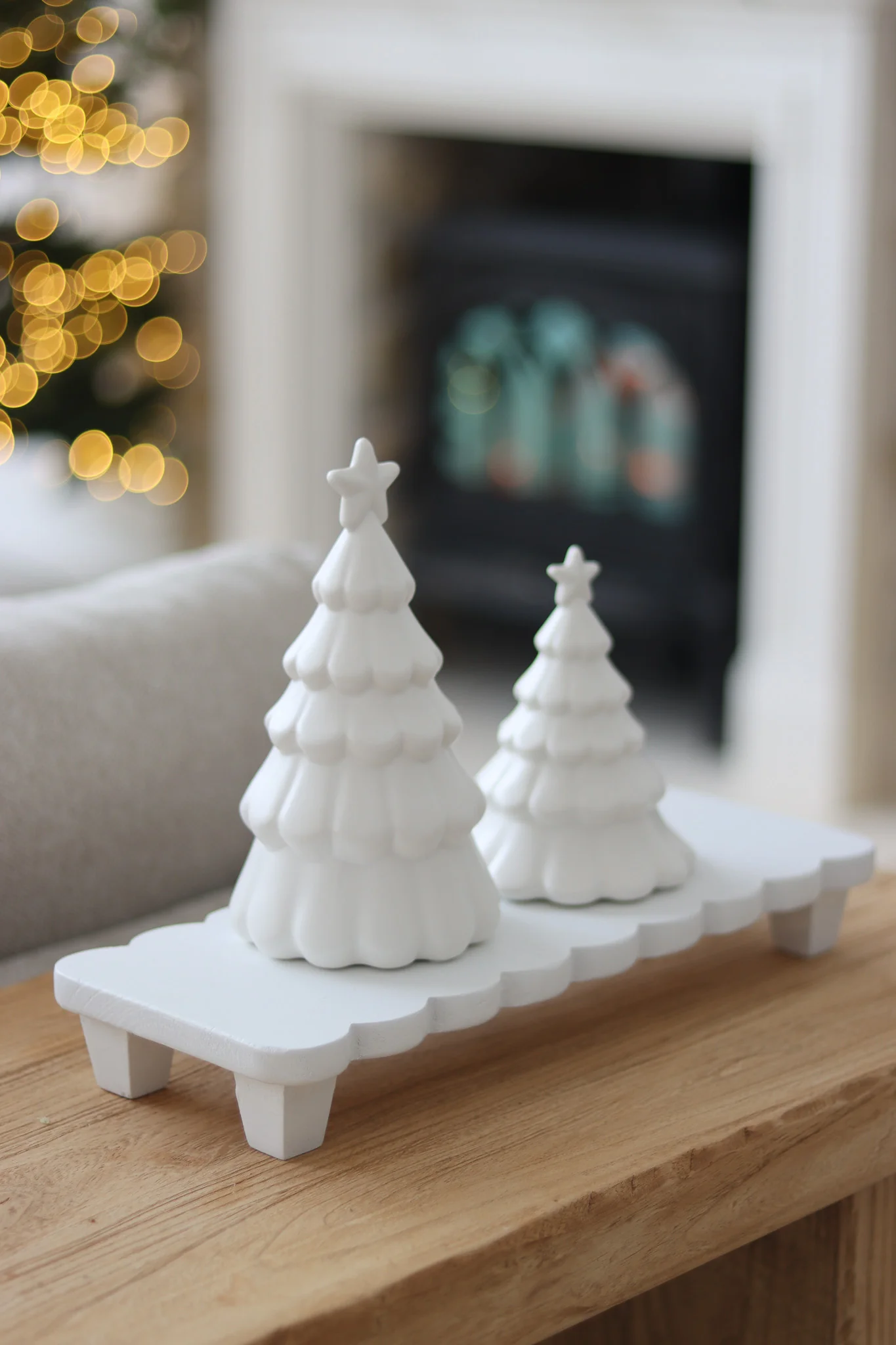 Set of 2 Ceramic Trees – Scalloped Star - Image 6