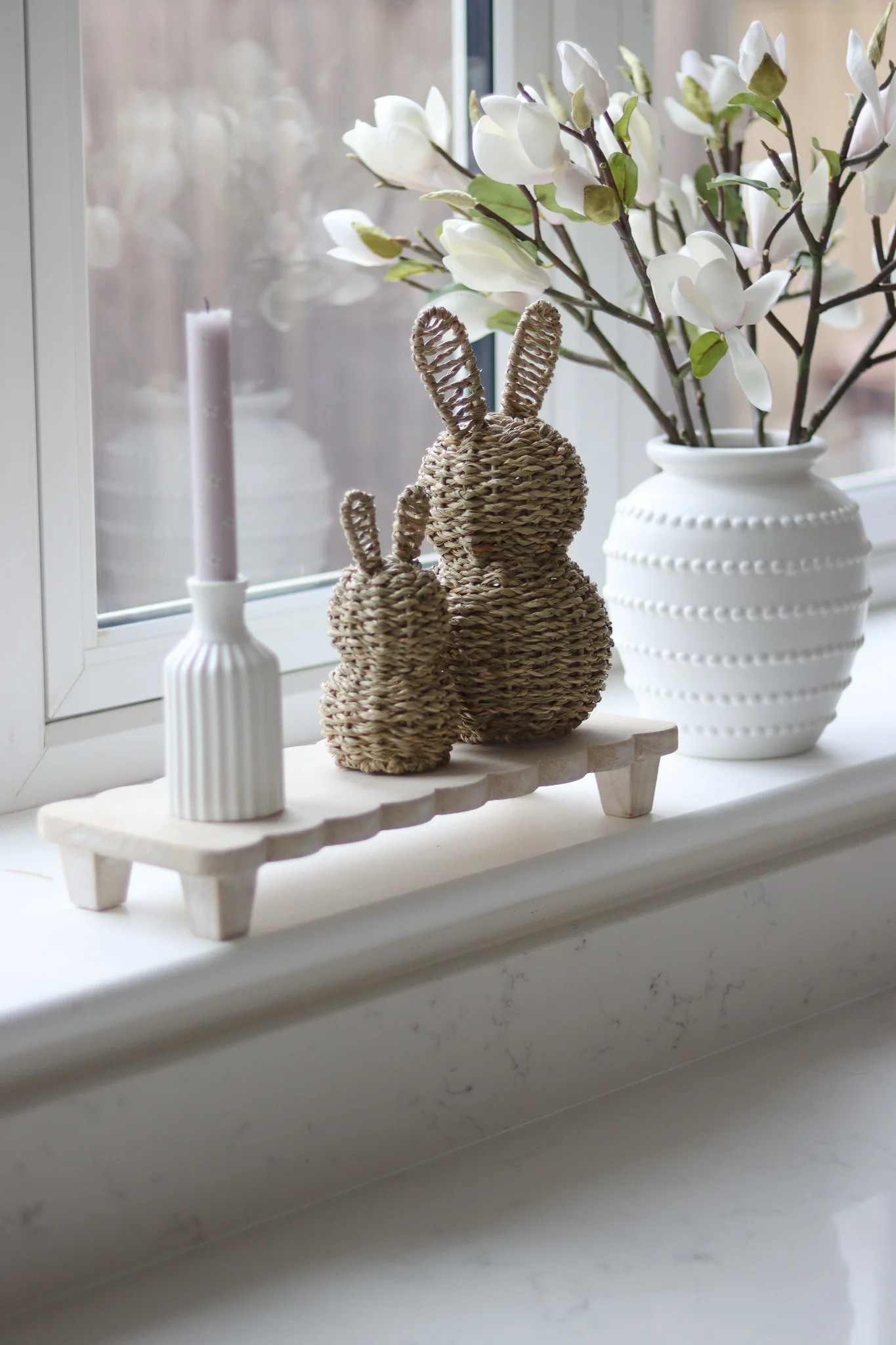 Raised Scalloped Tray – Whitewash - Image 3