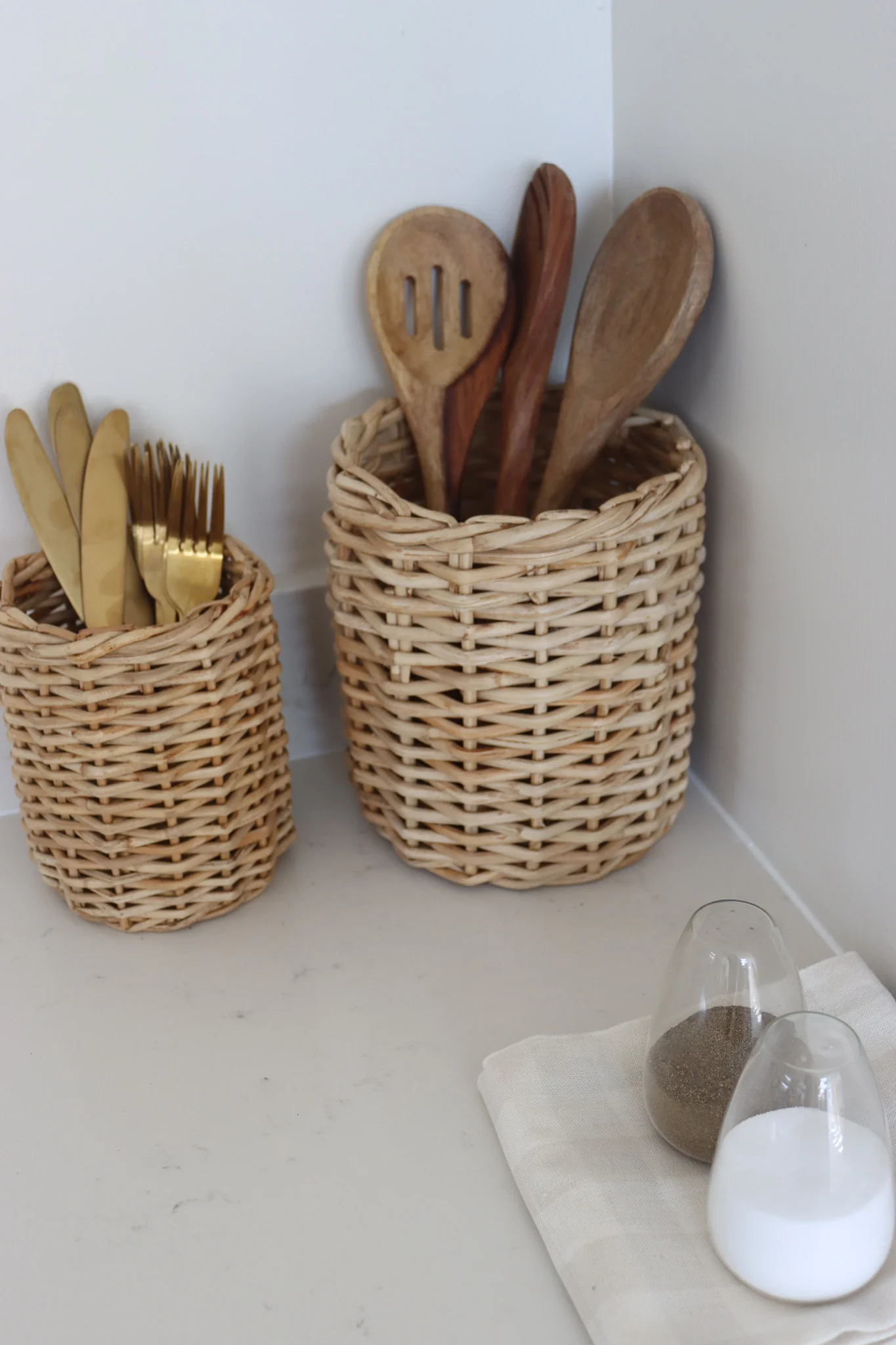 Seagrass Utensils Pot | Set of 2 - Image 3